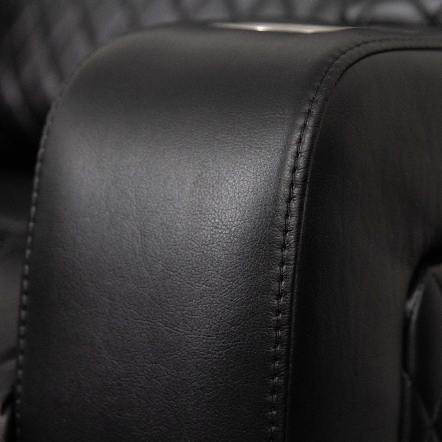 Felix Black or Grey Leather Electric Reclining Sofa Suite USB Cup Holder