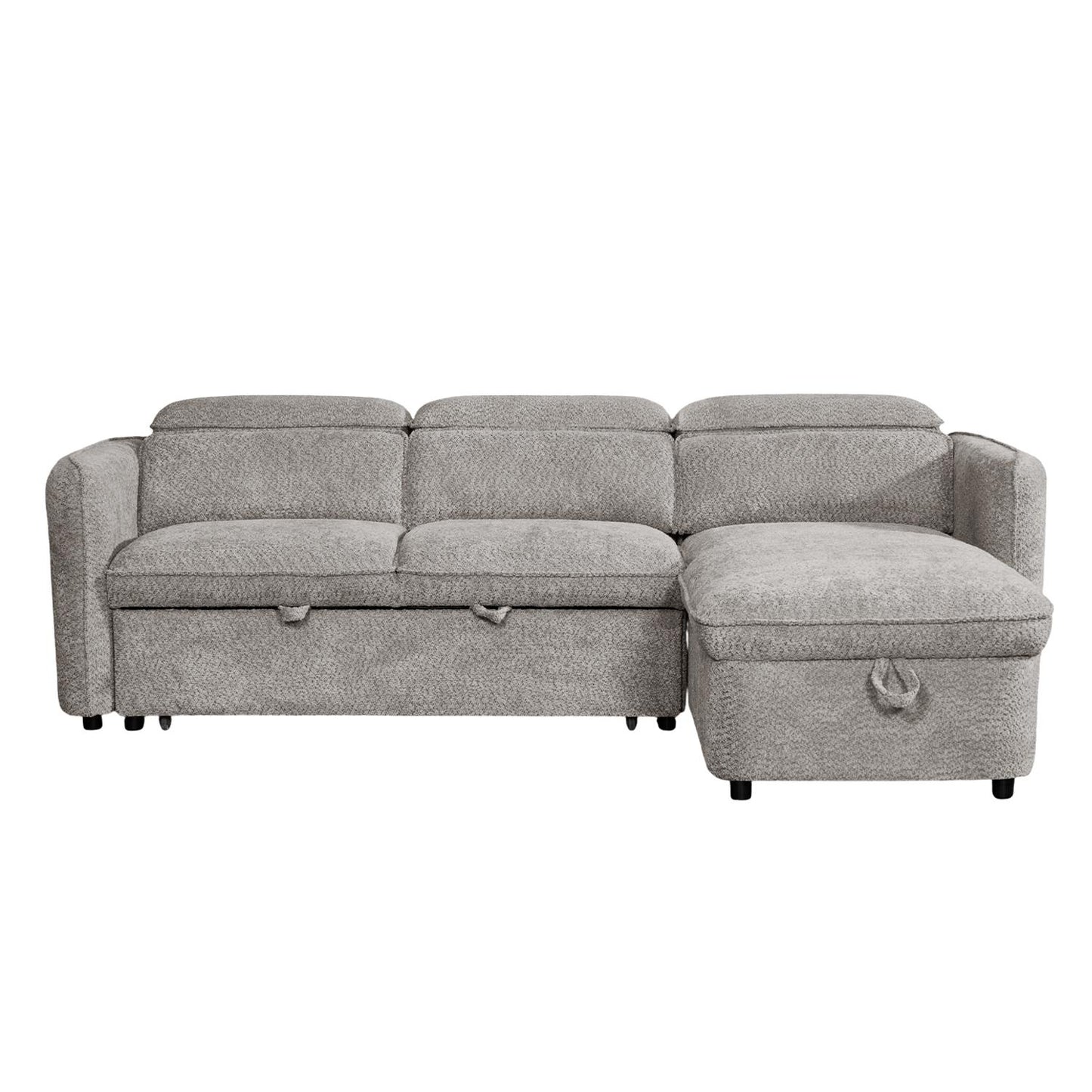 Ria L Shaped 4 Seater Fabric Corner Sofa Bed
