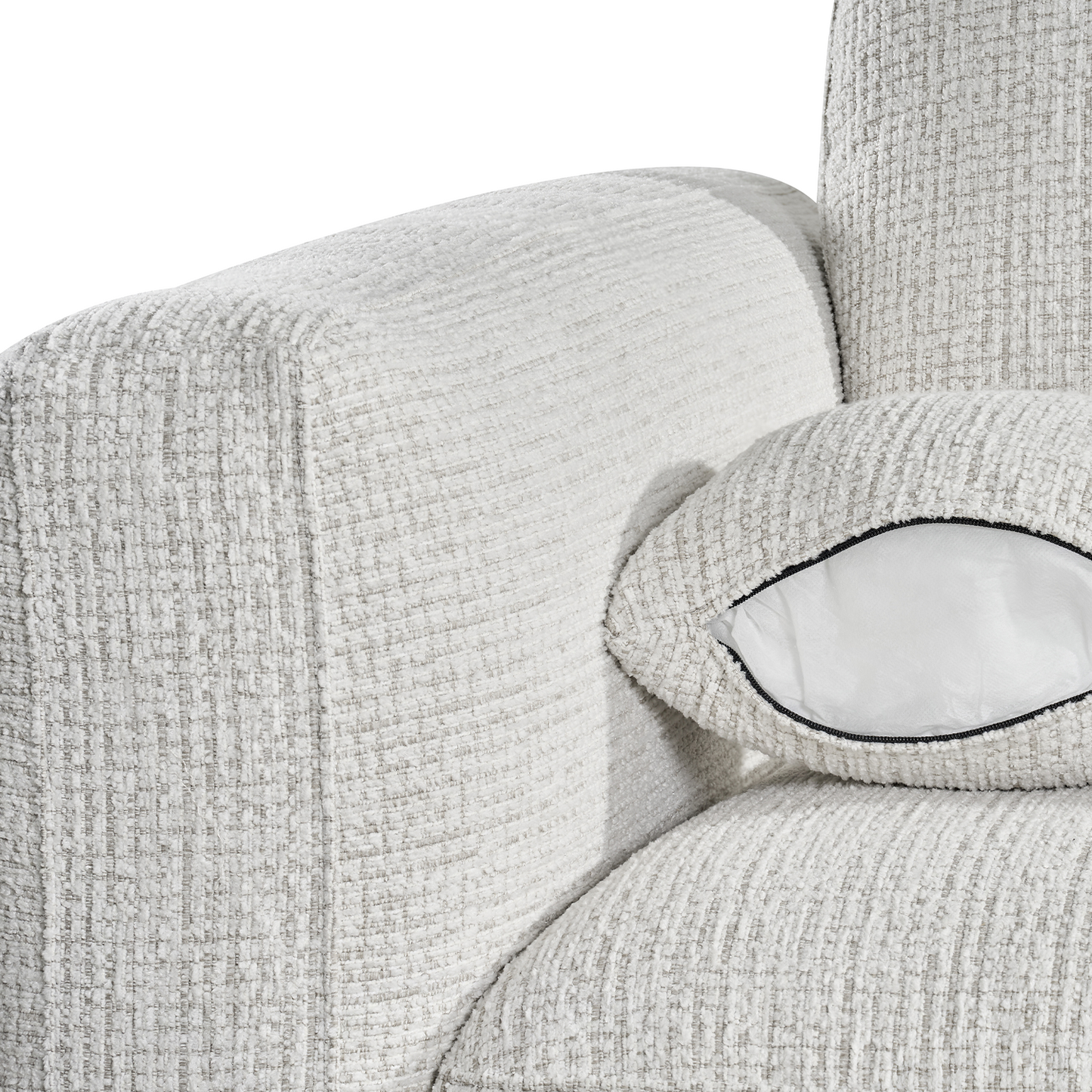 Bali Modern 2 Seater Chenille Sofa Beige or Grey