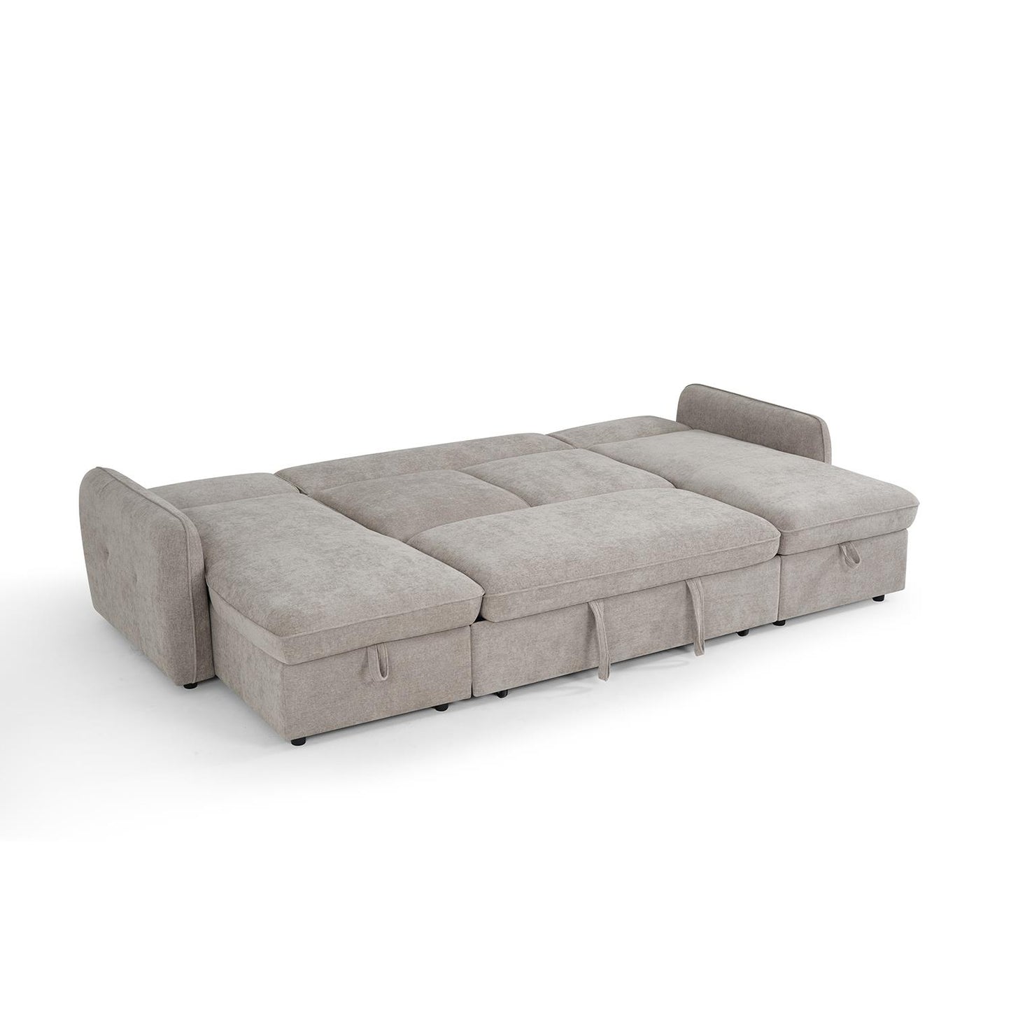 Seattle U Shaped 5 Seater Fabric Corner Sofa Bed