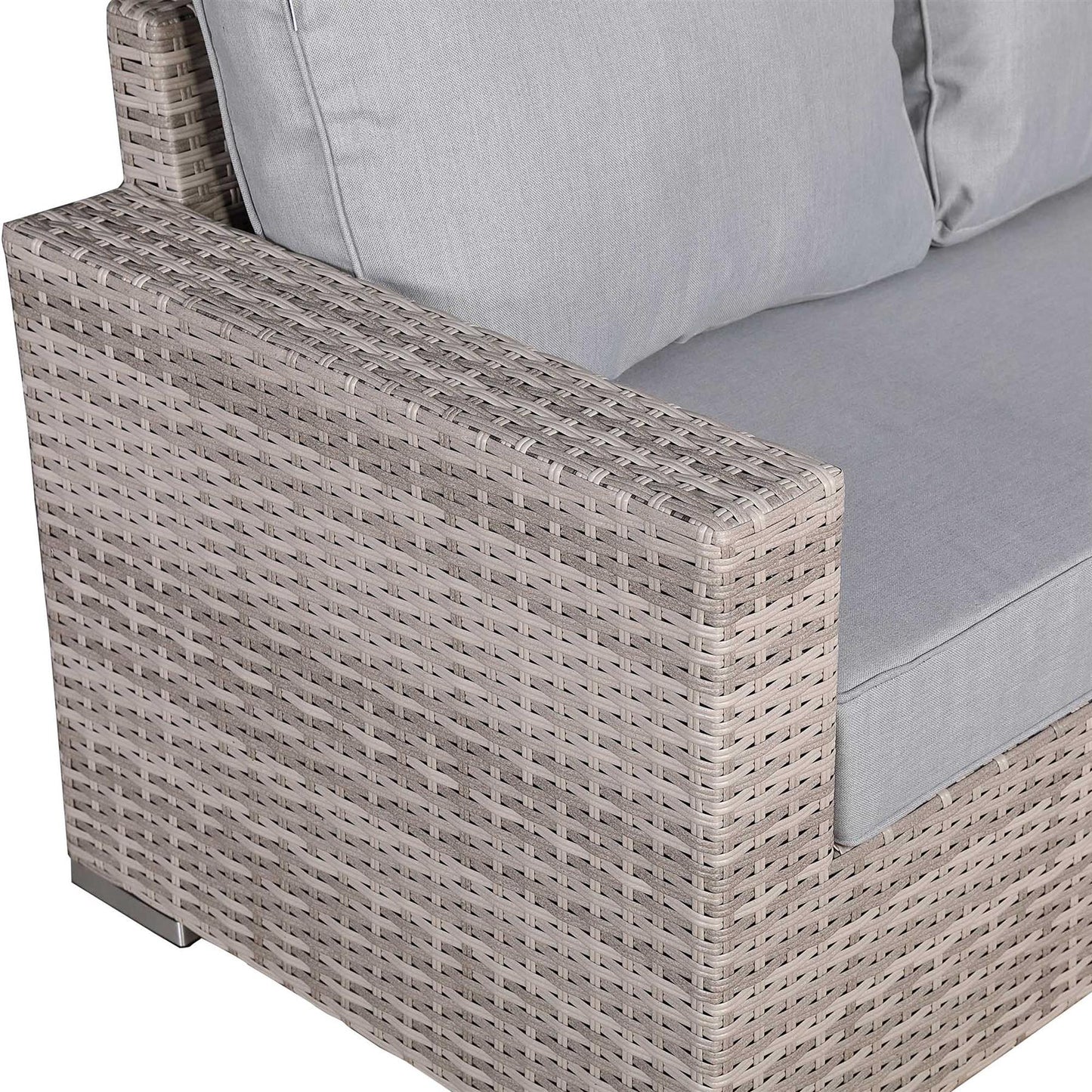 Rattan Corner Garden Sofa Set with Rising Table