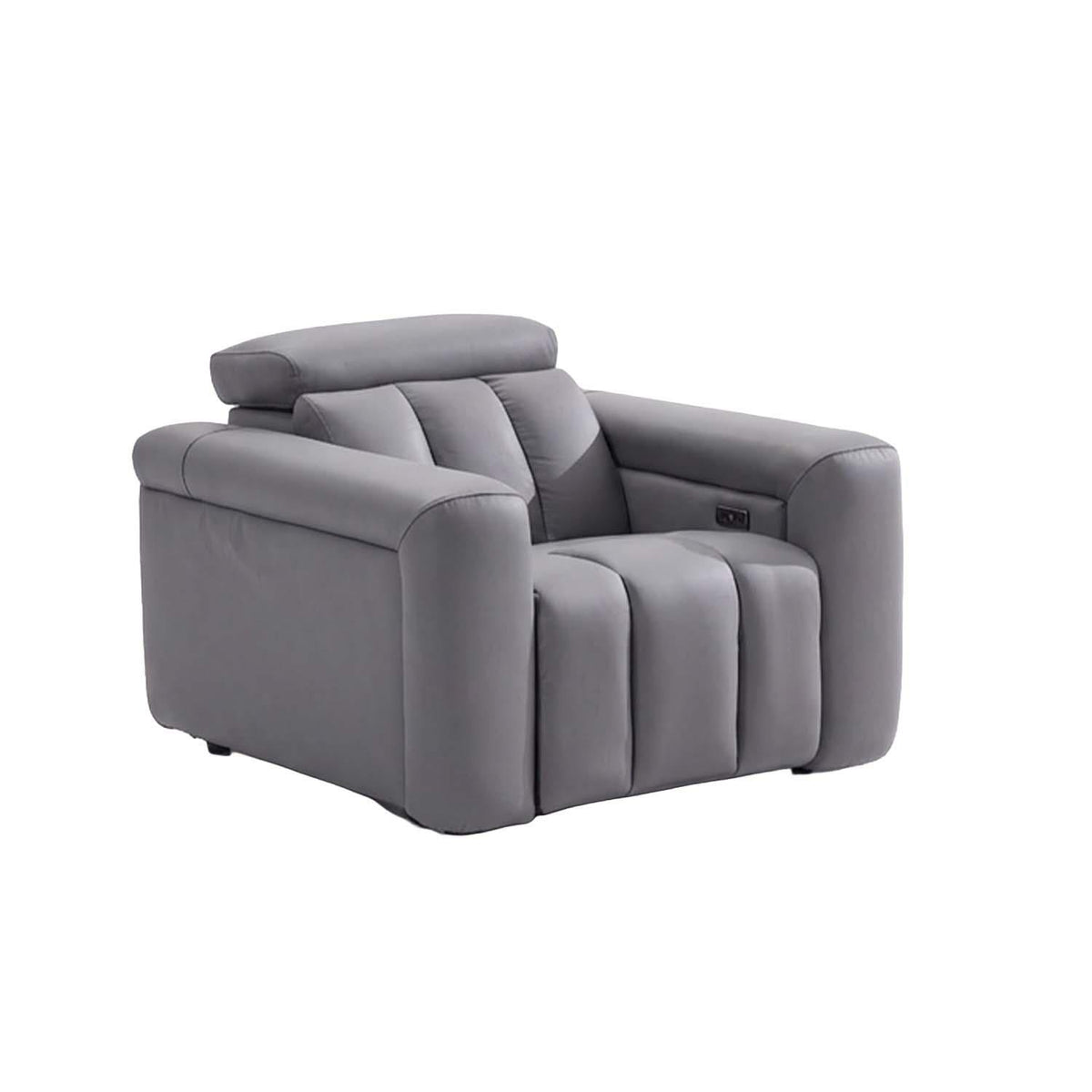 Delilah Electric Reclining Grey Armchair With Soundbar