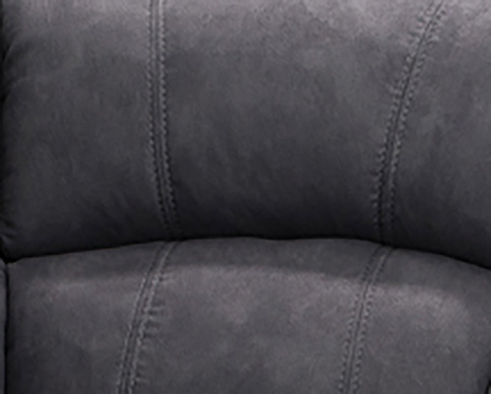 Alaska Dark Grey 3 Piece Reclining Sofa Suite
