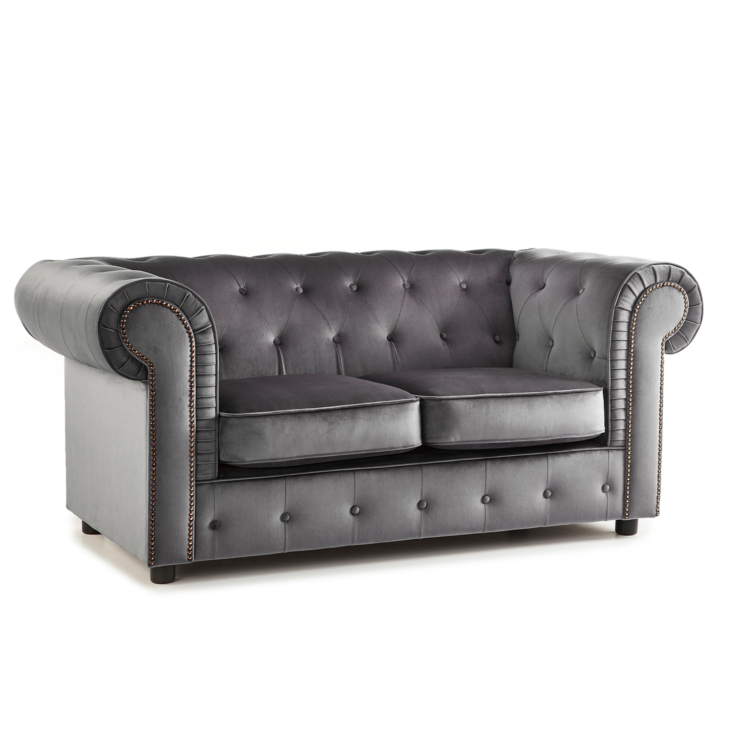 Ashbourne Chesterfield Plush Velvet 2 Seater