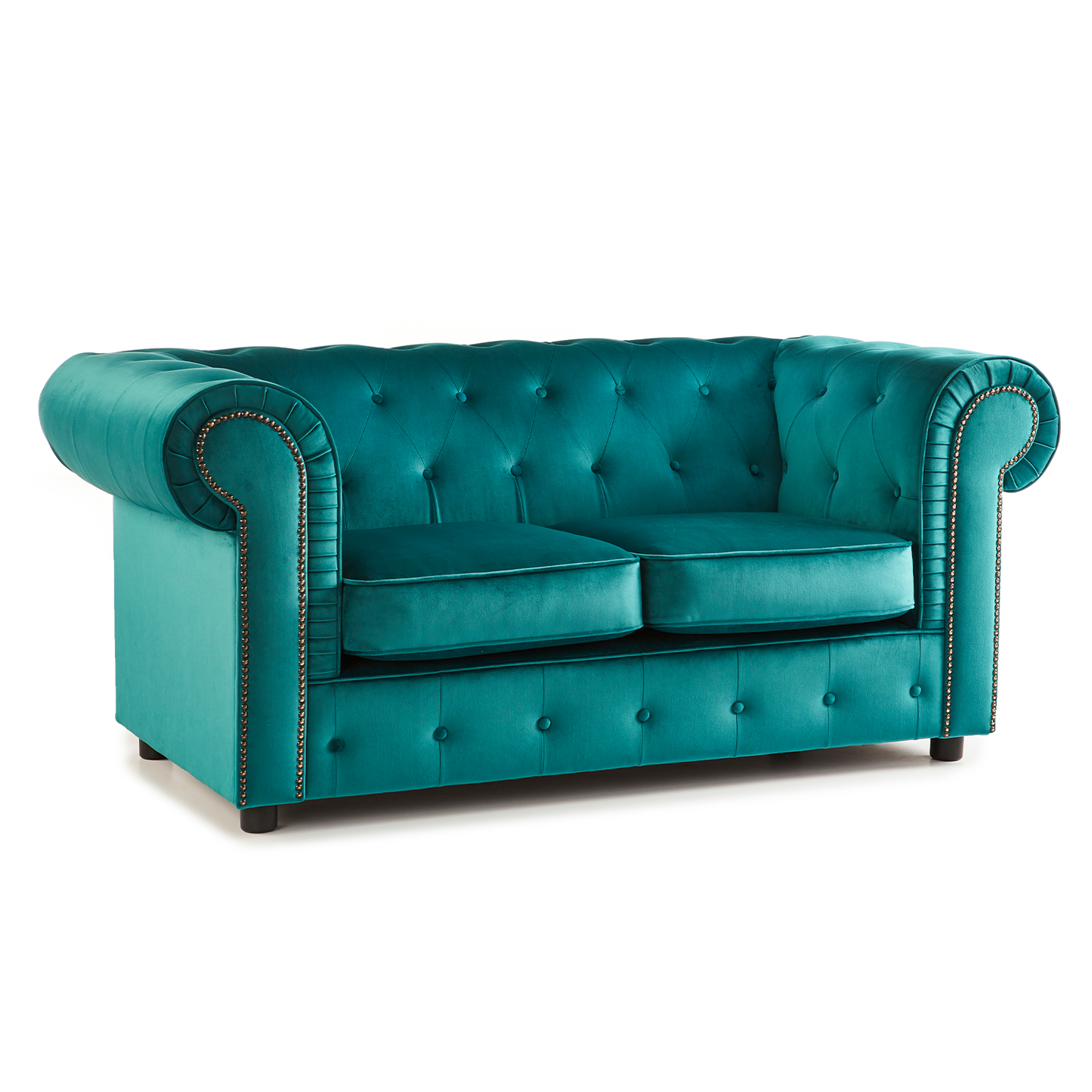 Ashbourne Chesterfield Plush Velvet 2 Seater