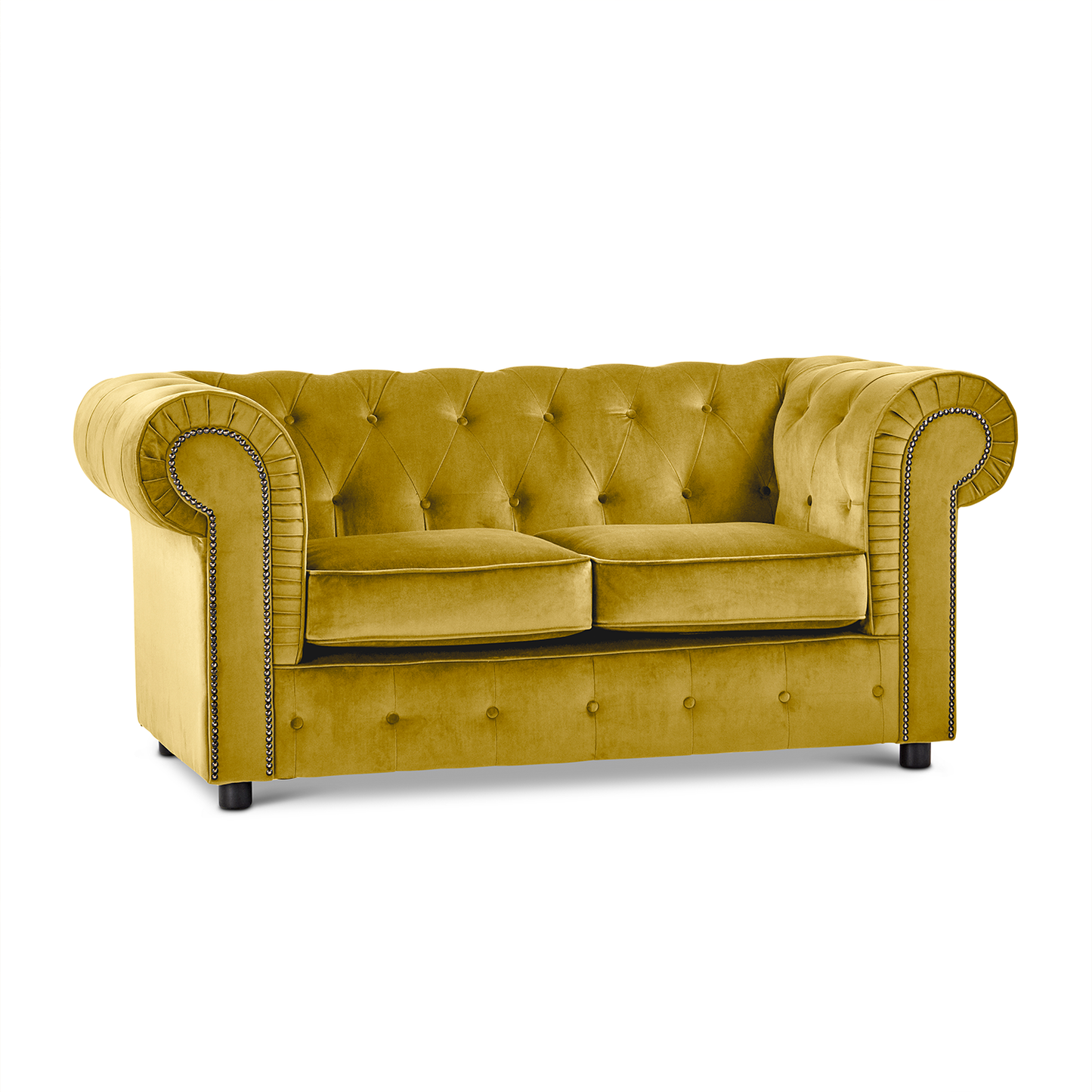 Ashbourne Chesterfield Plush Velvet 2 Seater