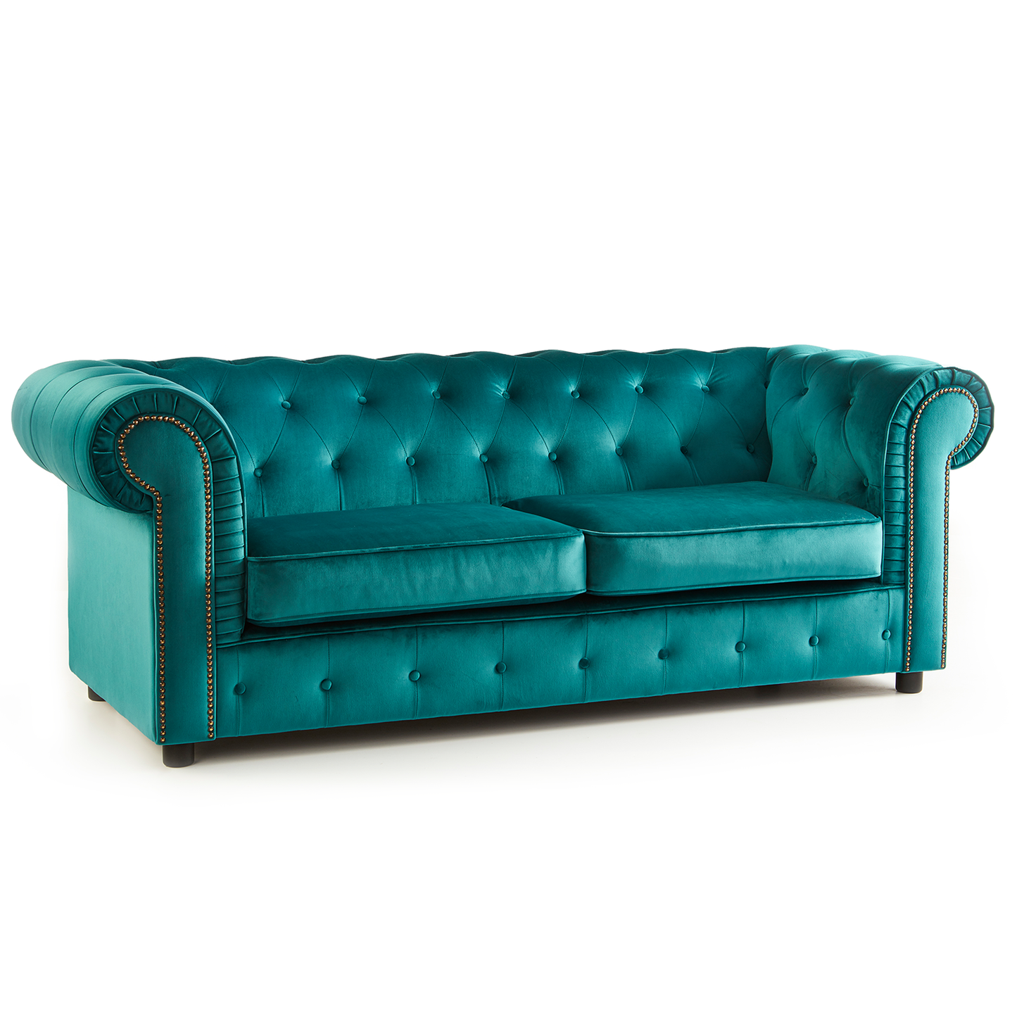 Ashbourne Chesterfield Plush Velvet 3 Seater