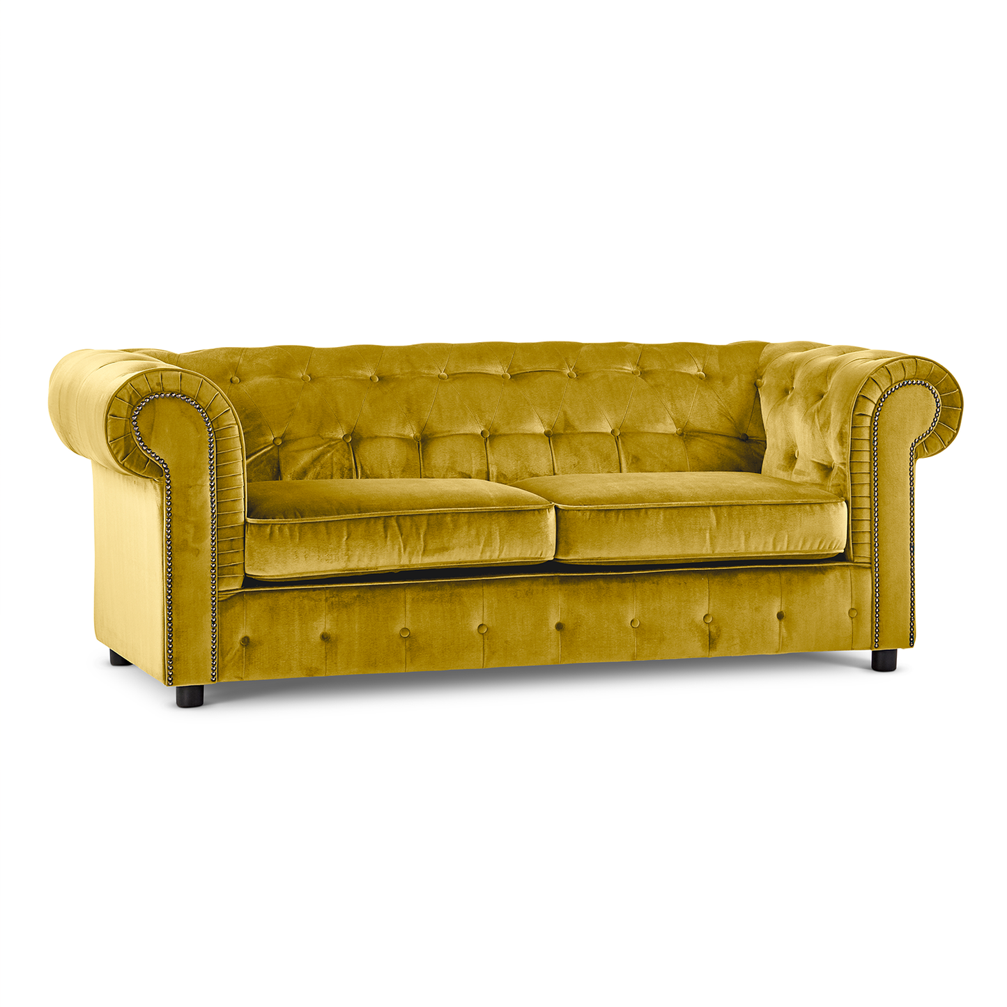 Ashbourne Chesterfield Plush Velvet 3 Seater