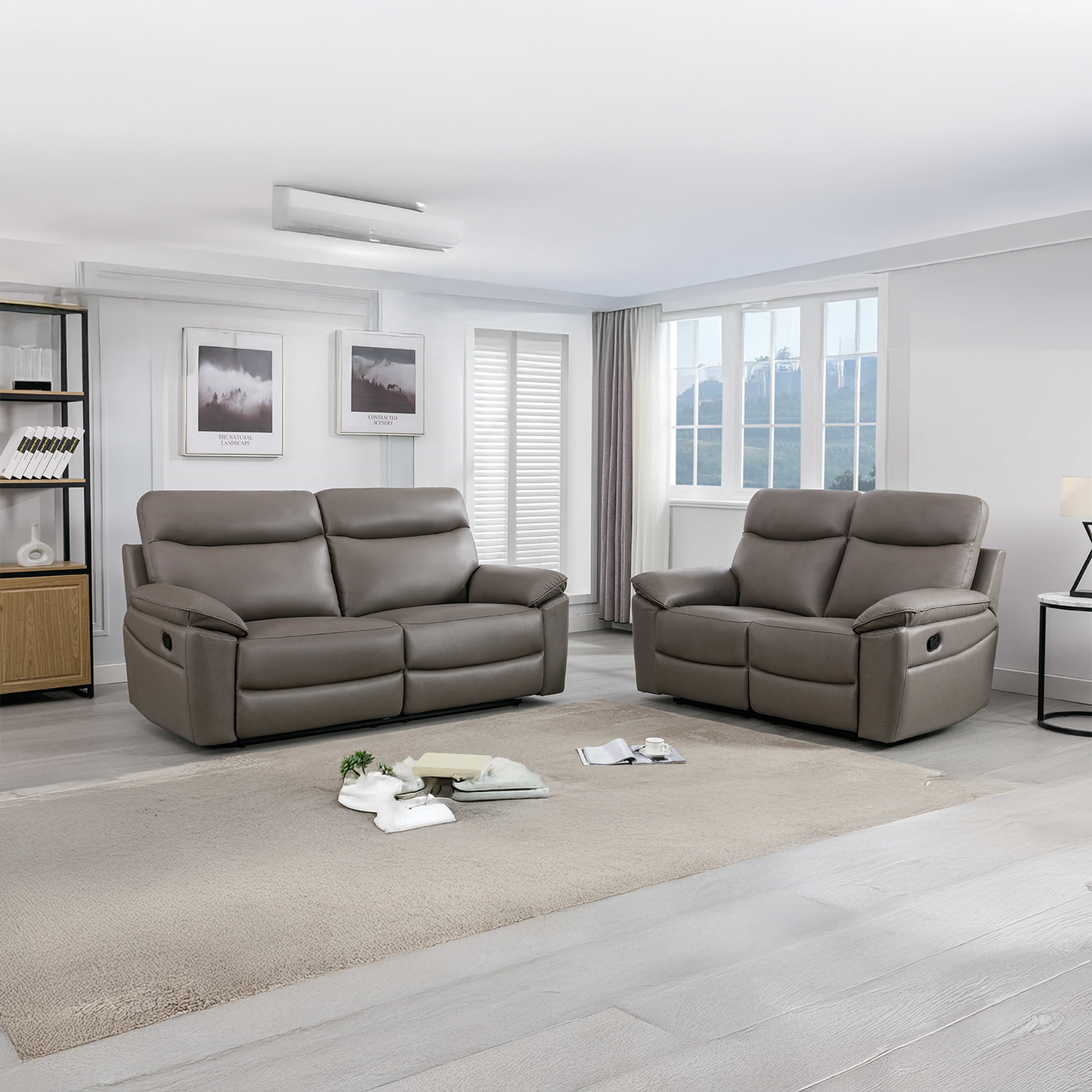 Austin Genuine Leather Reclining Sofa Suite 3 + 2