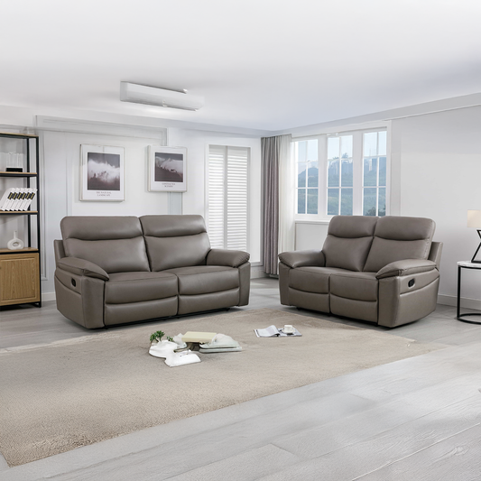 Austin Genuine Leather Reclining Sofa Suite 3 + 2
