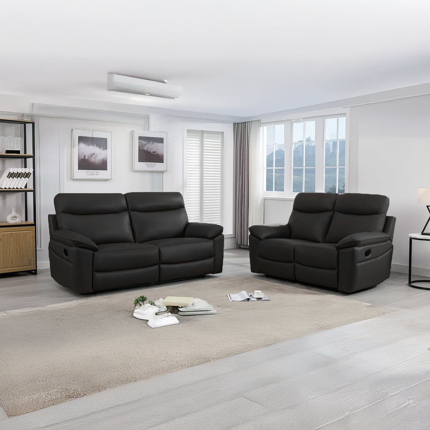 Austin Genuine Leather Reclining Sofa Suite 3 + 2