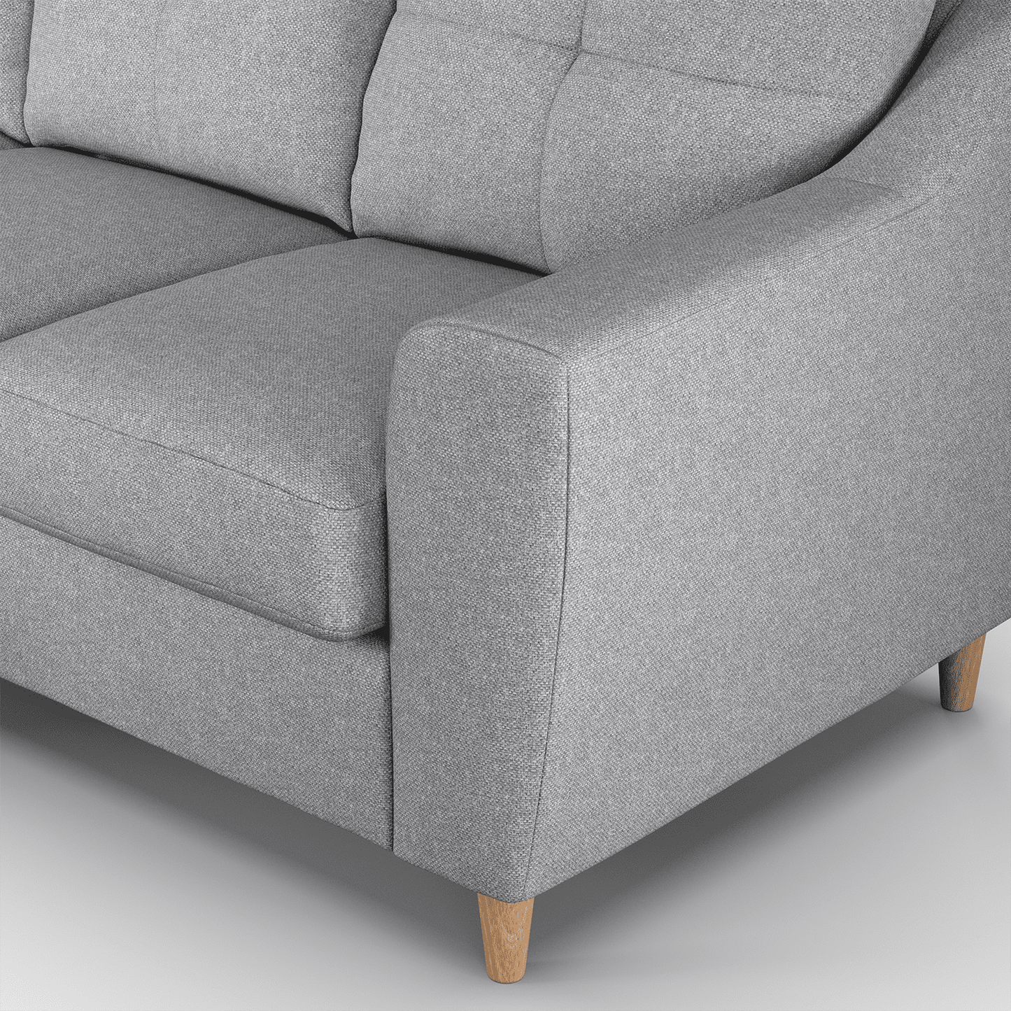 Baxter Tufted Fabric 3 Seater Sofa - 6
