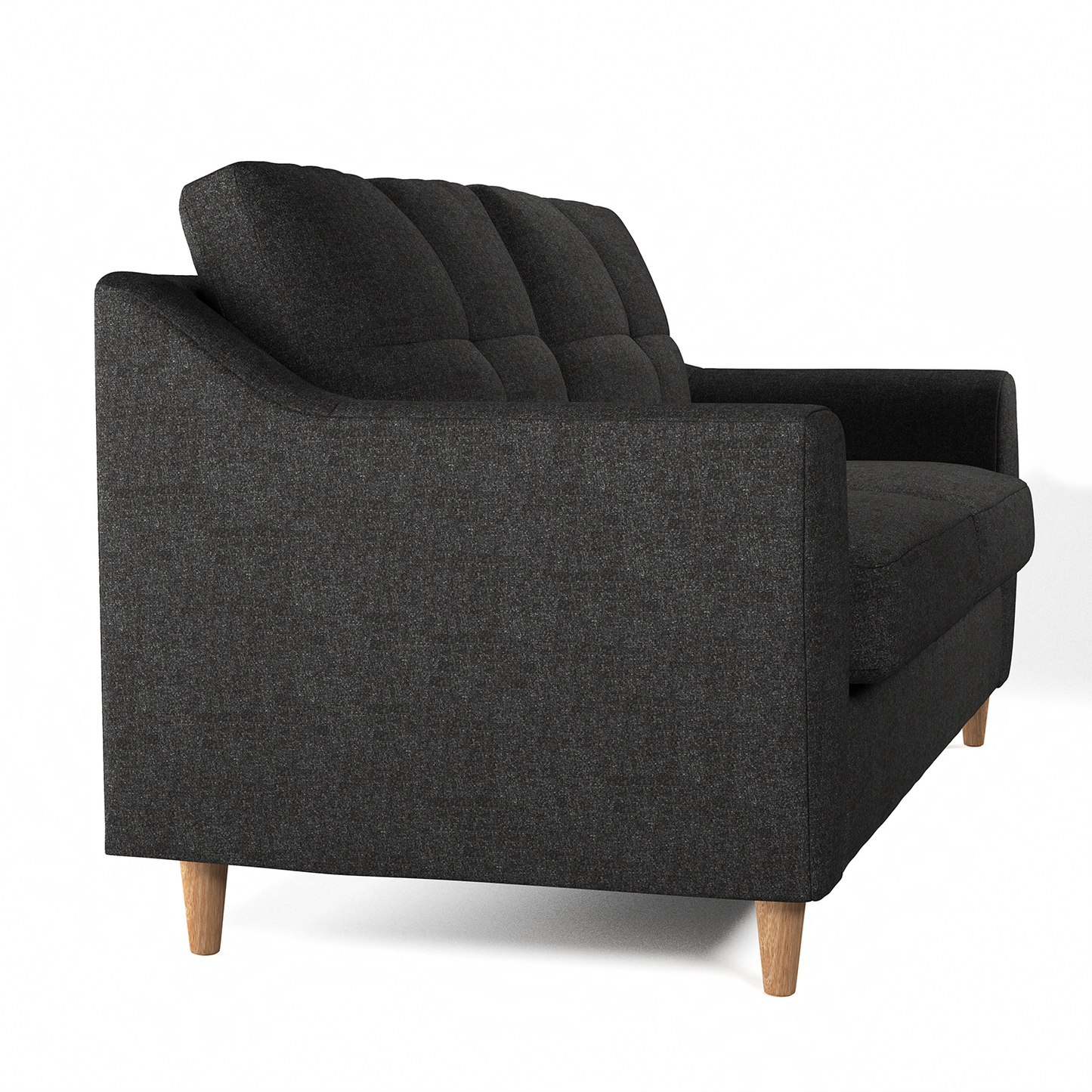 Baxter Tufted Fabric 3 Seater Sofa