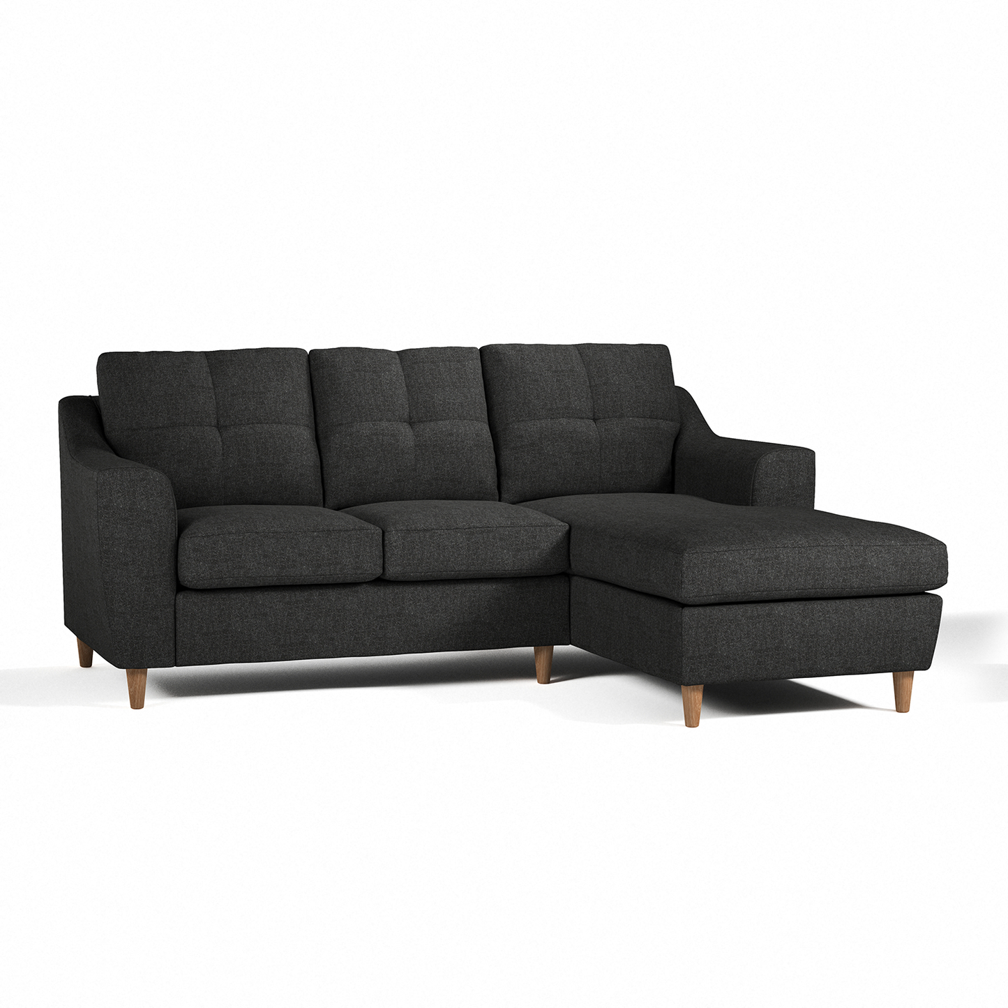 Baxter Fabric L Shaped 3 Seater Corner Sofa With Chaise