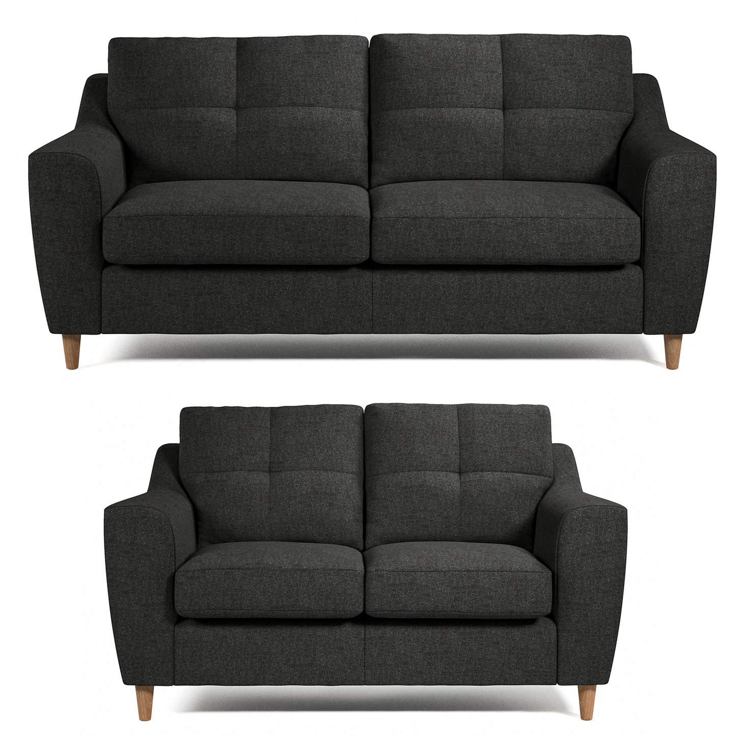 Baxter Tufted Fabric Sofa Suite