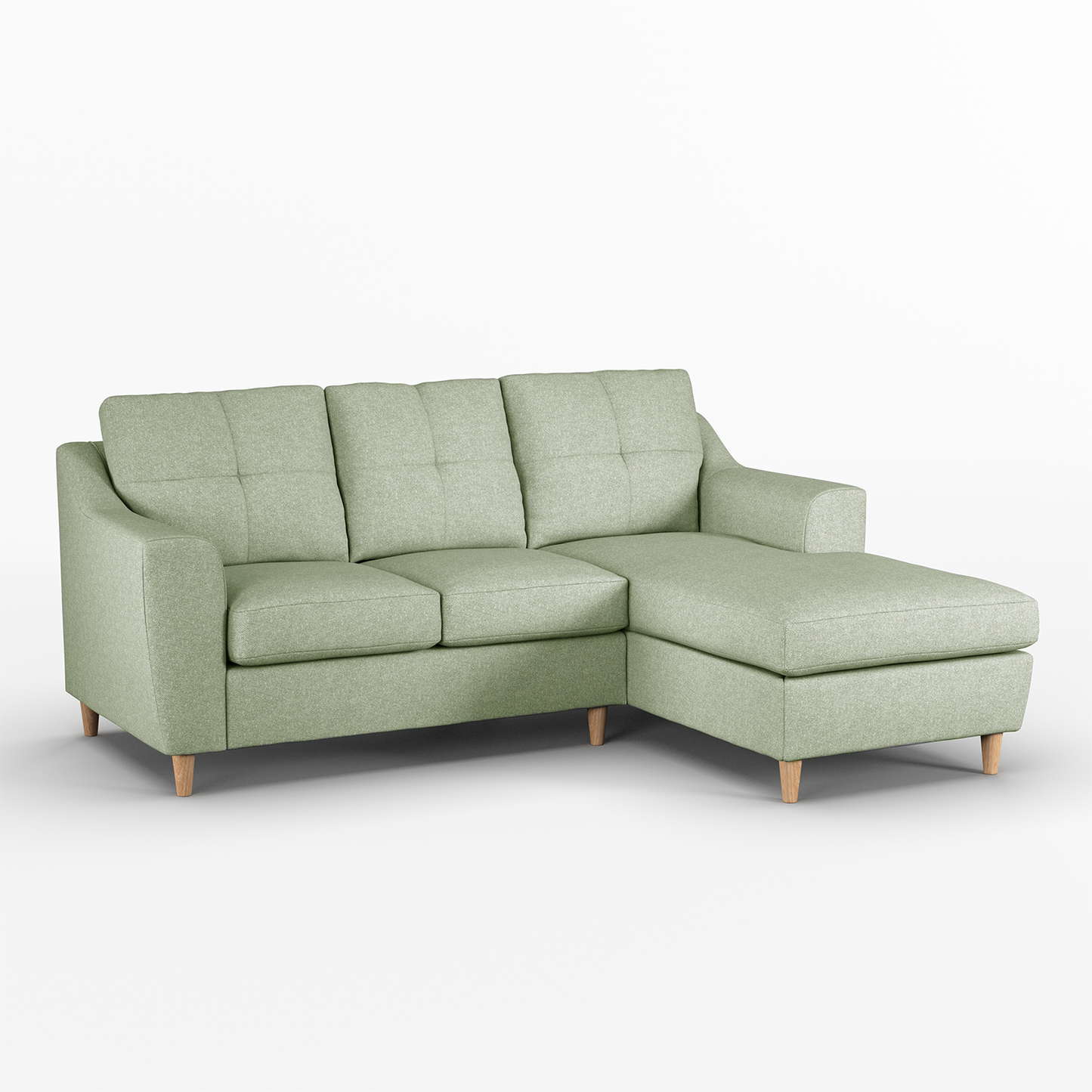 Baxter Fabric L Shaped 3 Seater Corner Sofa With Chaise
