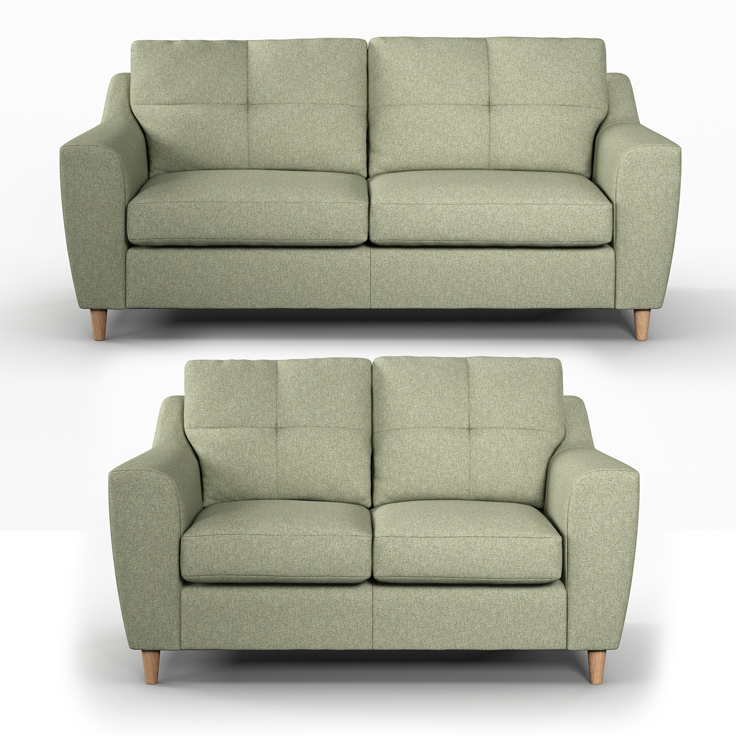 Baxter Tufted Fabric Sofa Suite