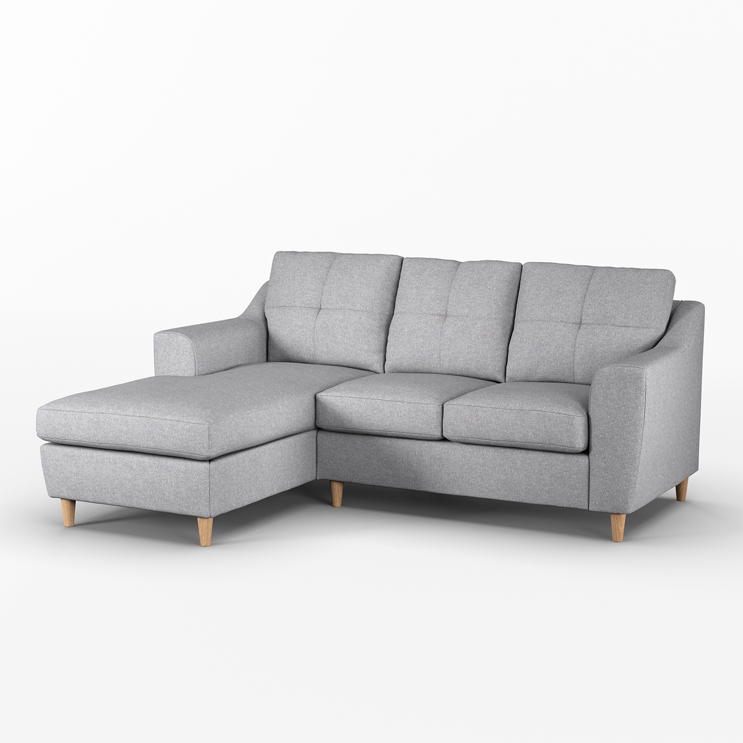 Baxter Fabric L Shaped 3 Seater Corner Sofa With Chaise