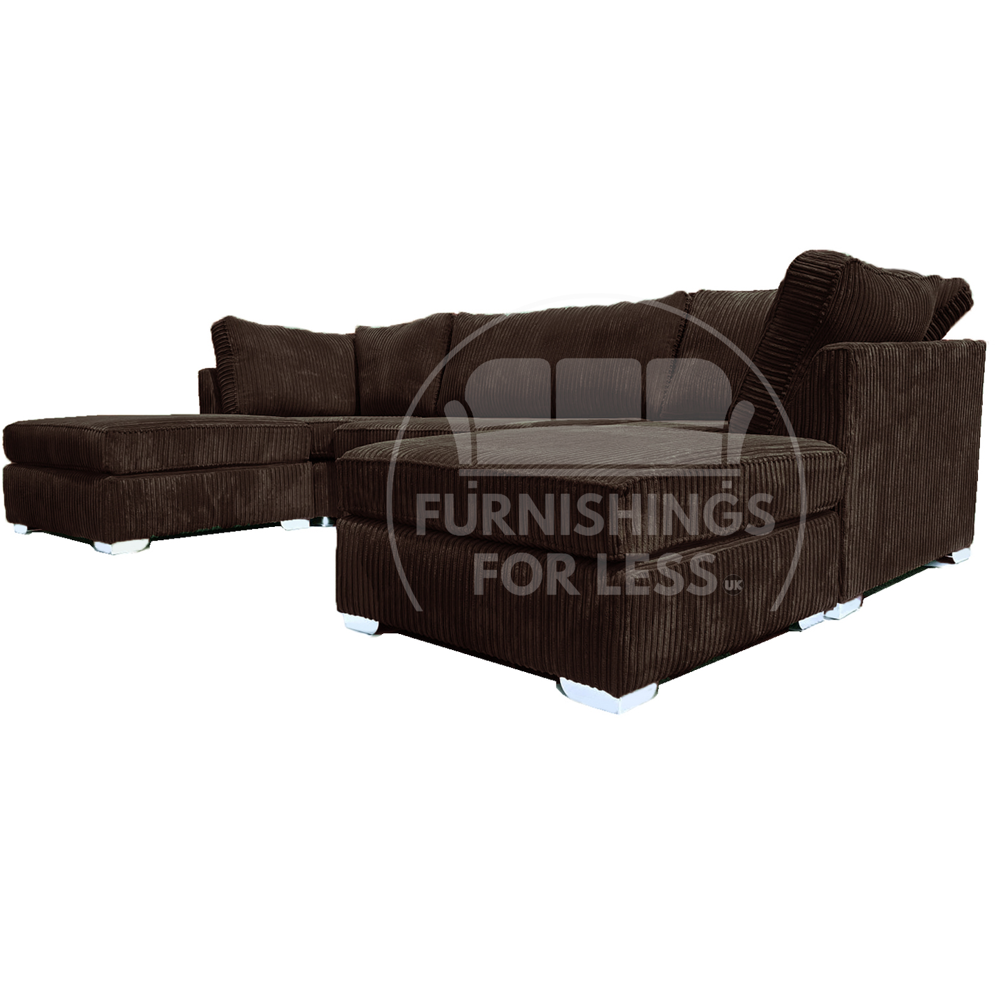 Bishop U-Shaped Fullback Jumbo Cord Sofa
