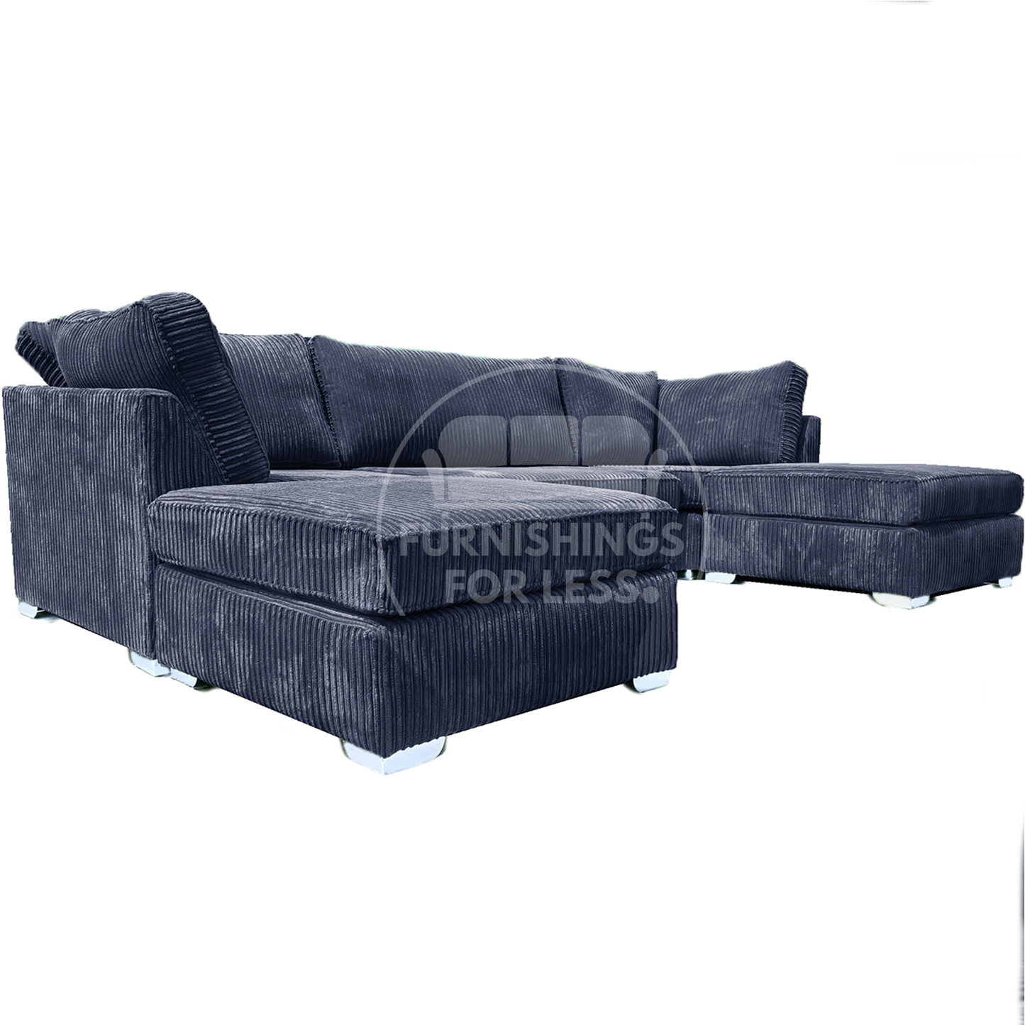 Bishop U-Shaped Fullback Jumbo Cord Sofa