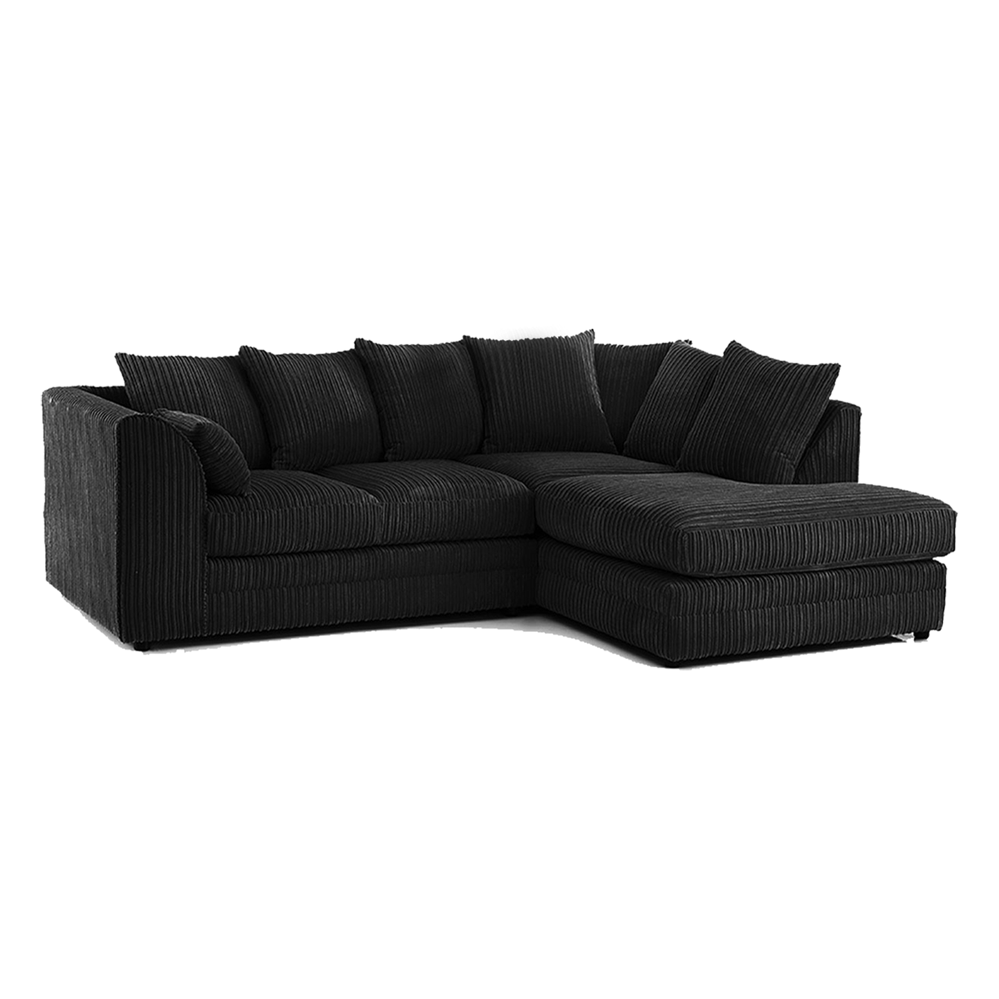 Luxor Cord Fabric 4 Seater Corner Sofa Scatter Back