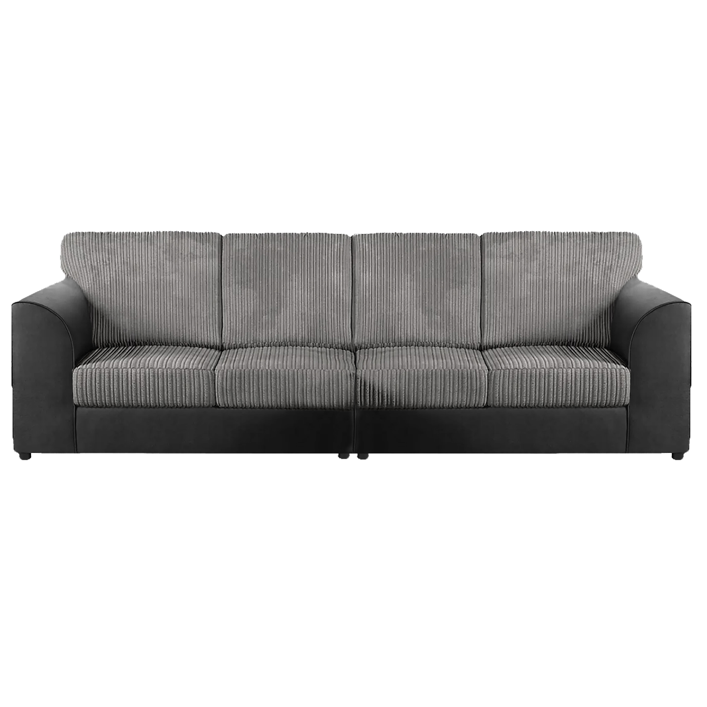 Luxor Cord Long Fabric 4 Seater - Full Back