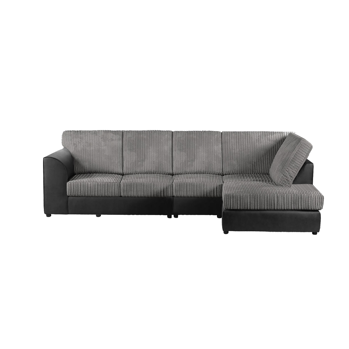 Luxor Full Cord Fabric 5 Seater Corner Sofa Full Back