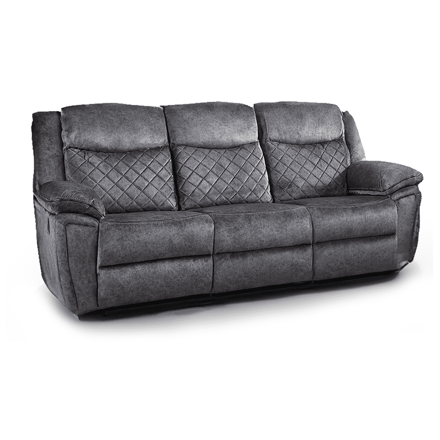 Brianna Plush Fabric Reclining 3 Seater Sofa - 2