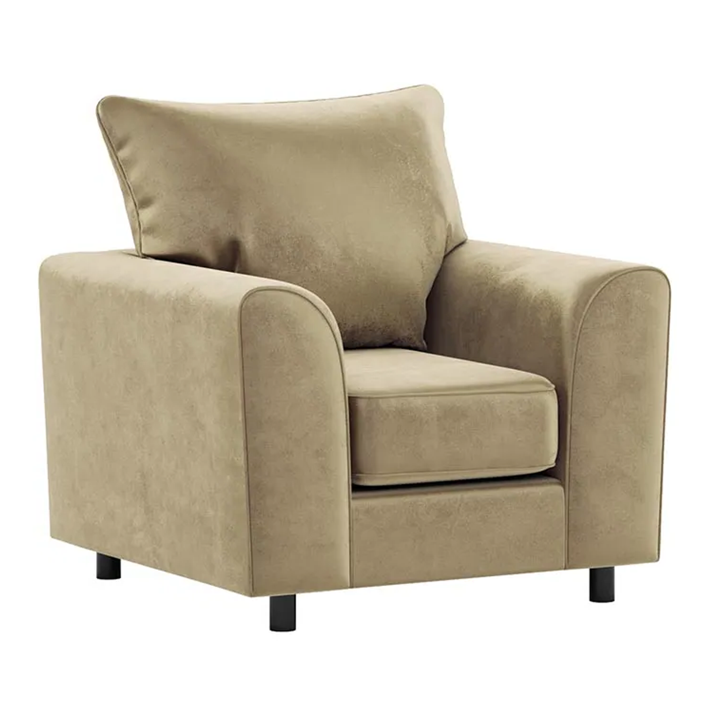 Brooklyn Full Foam Plush Velvet Armchair