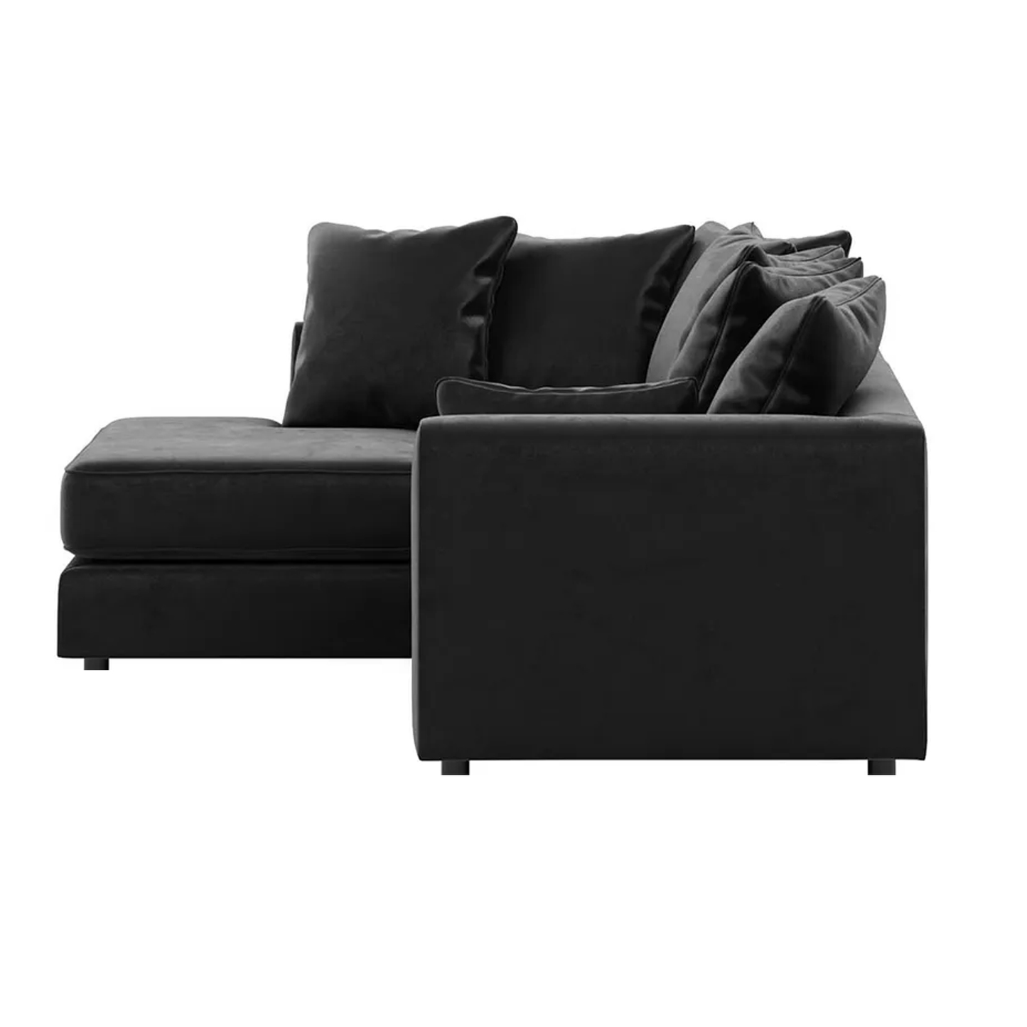 Brooklyn Full Foam Plush Velvet Corner Sofa