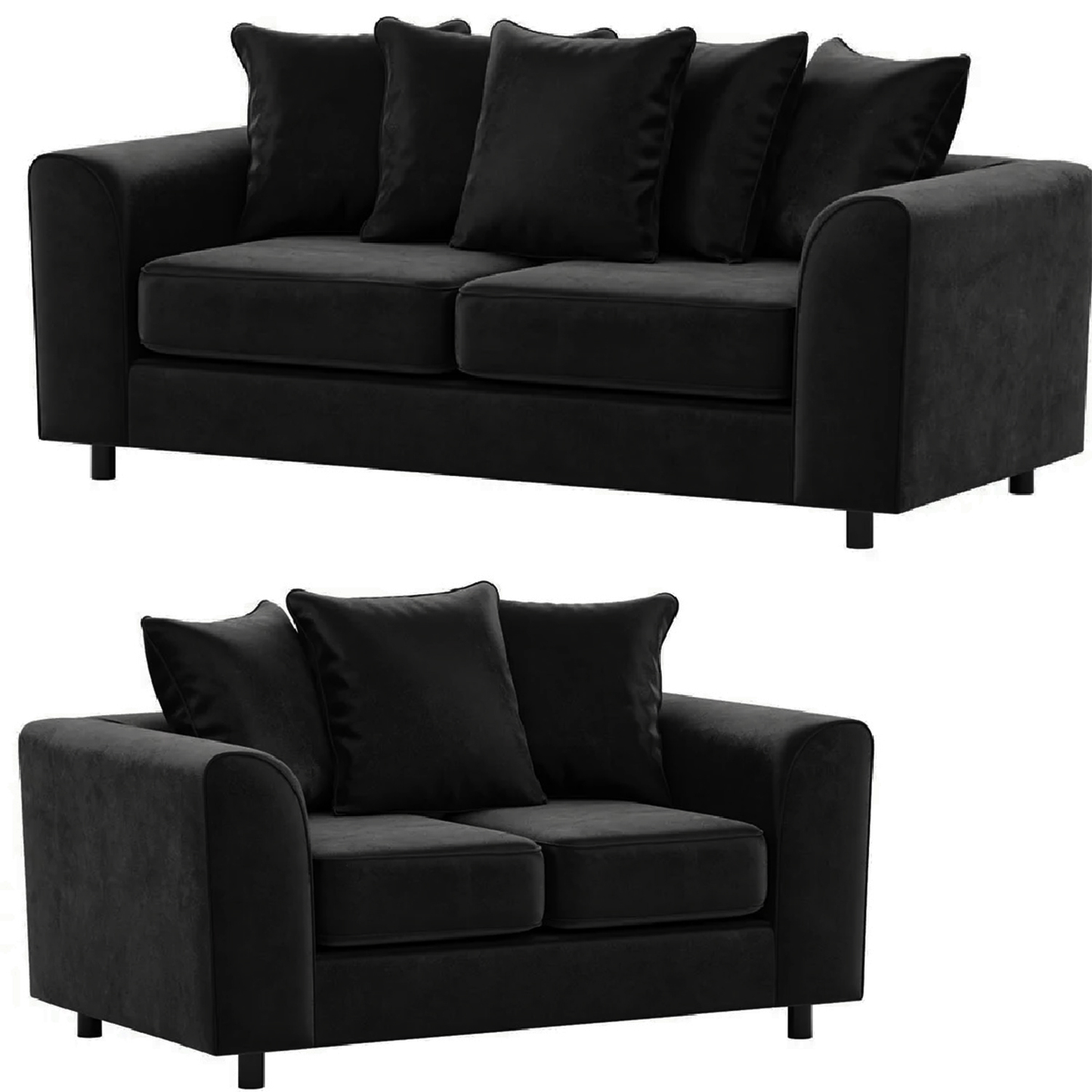 Brooklyn Full Foam Plush Velvet Sofa Suite