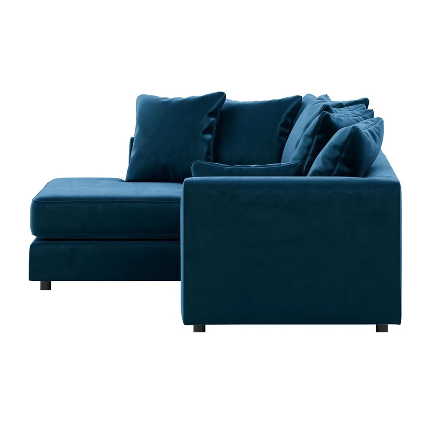 Brooklyn Full Foam Plush Velvet Corner Sofa