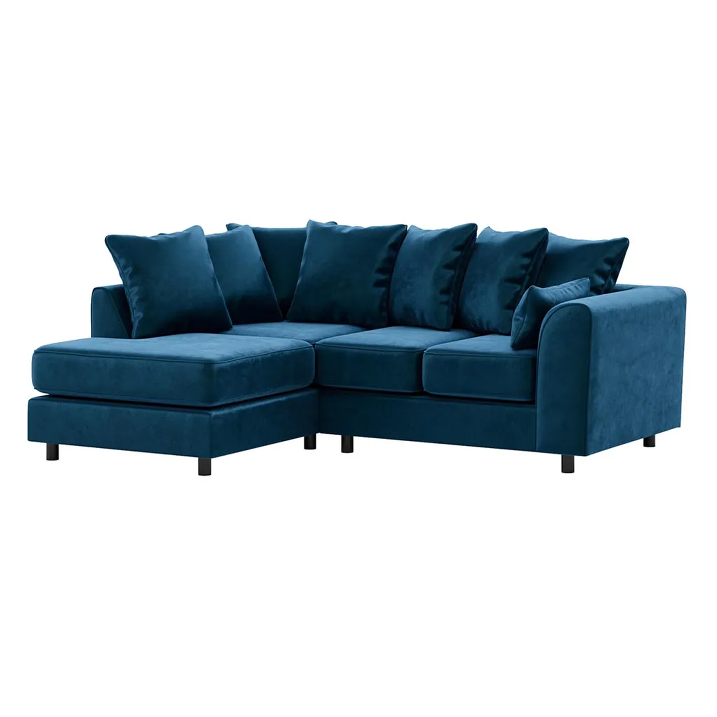 Brooklyn Full Foam Plush Velvet Corner Sofa