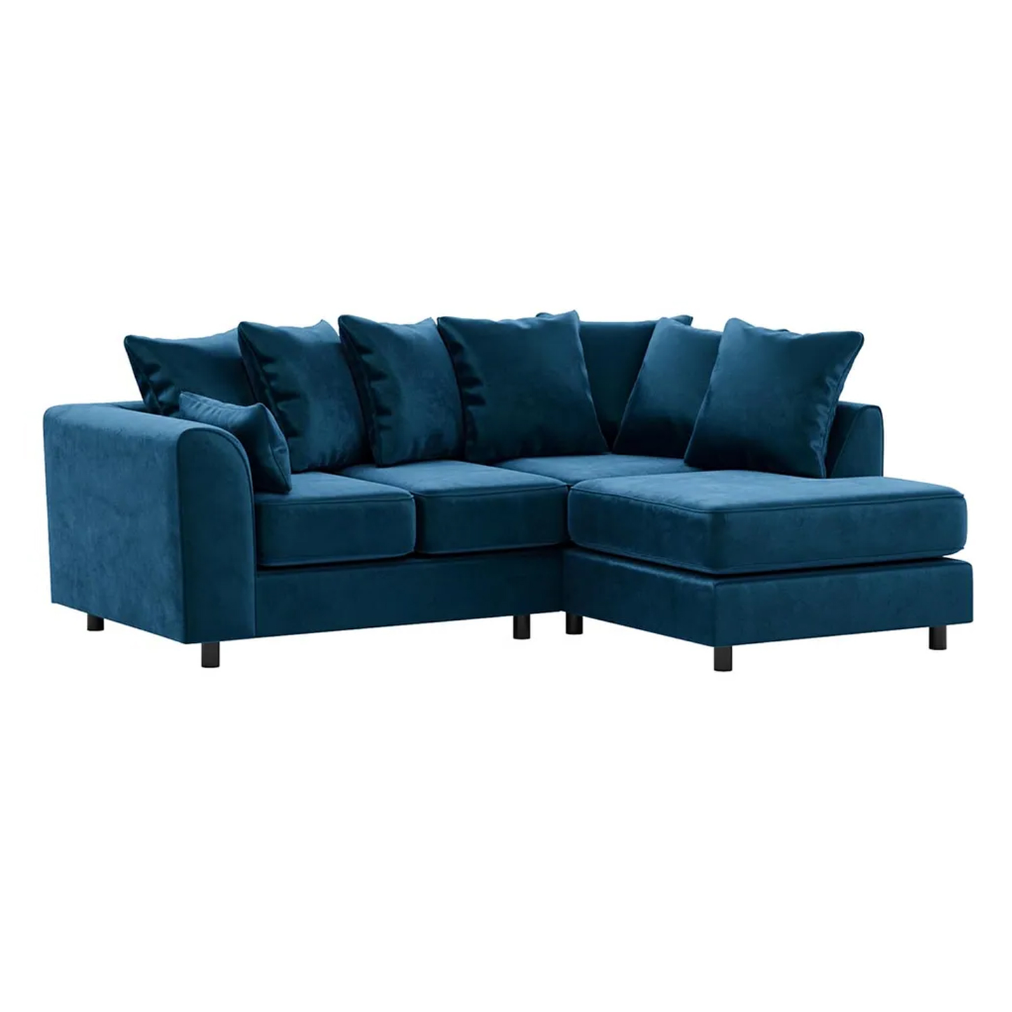 Brooklyn Full Foam Plush Velvet Corner Sofa