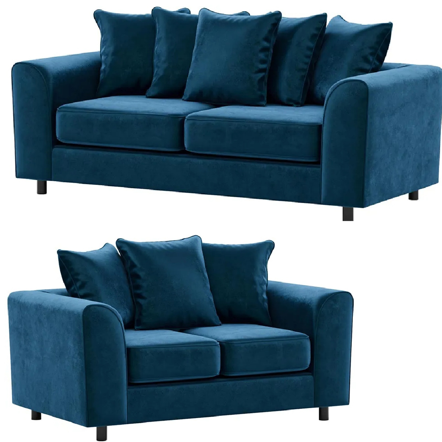 Brooklyn Full Foam Plush Velvet Sofa Suite