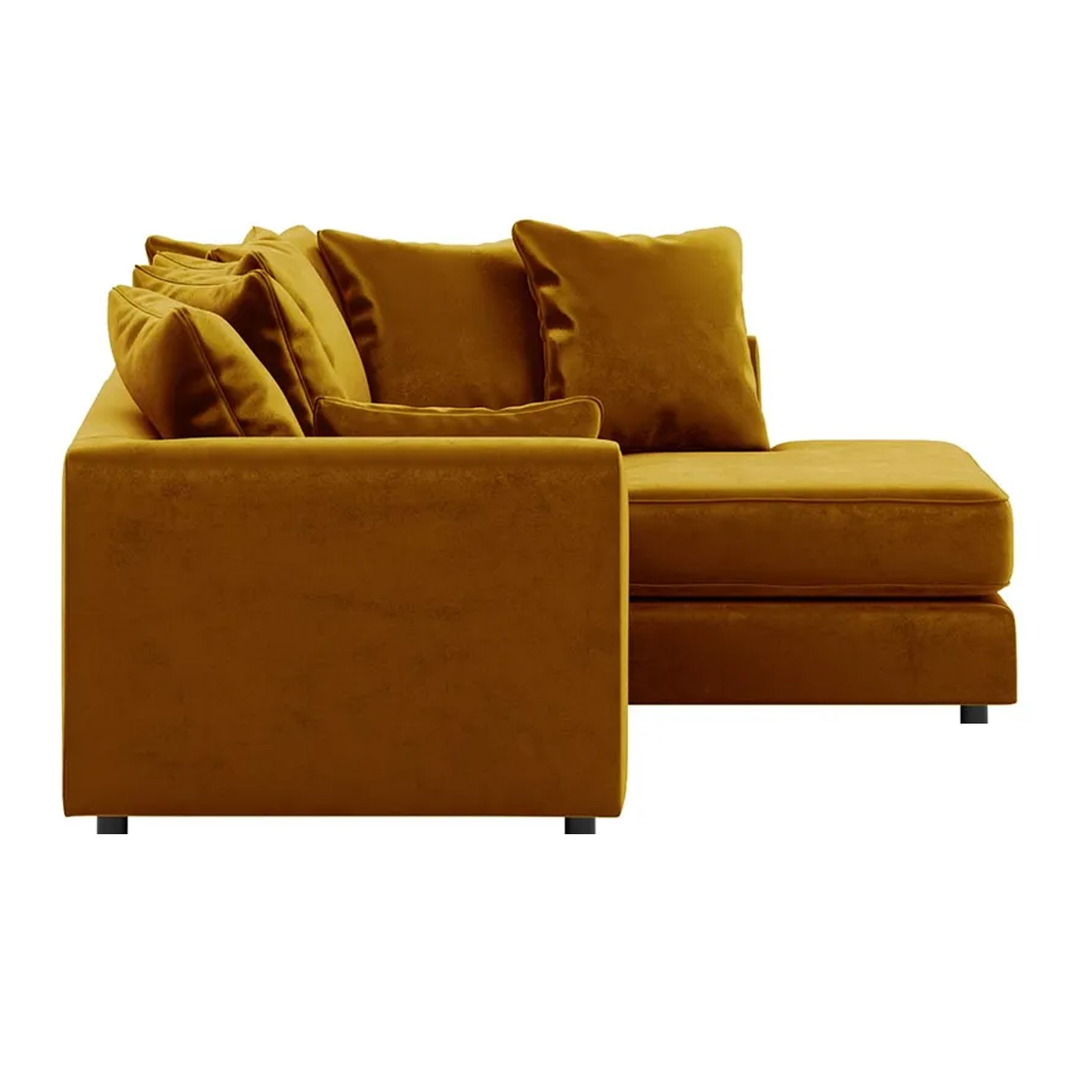 Brooklyn Full Foam Plush Velvet Corner Sofa