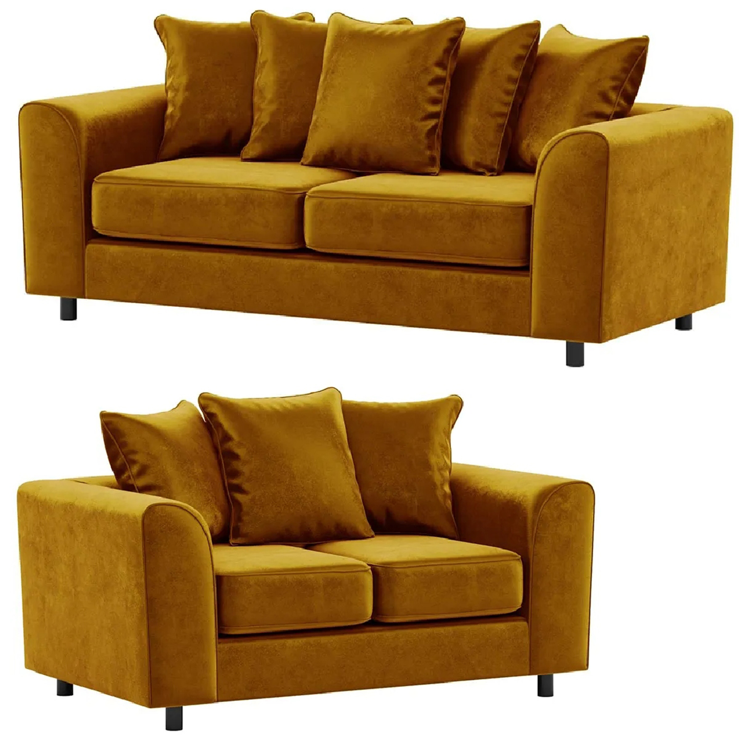 Brooklyn Full Foam Plush Velvet Sofa Suite