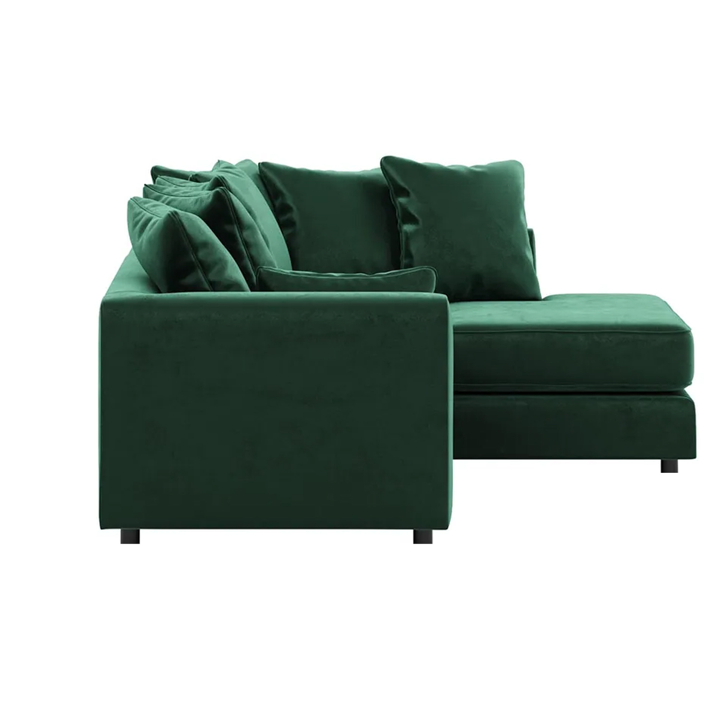 Brooklyn Full Foam Plush Velvet Corner Sofa