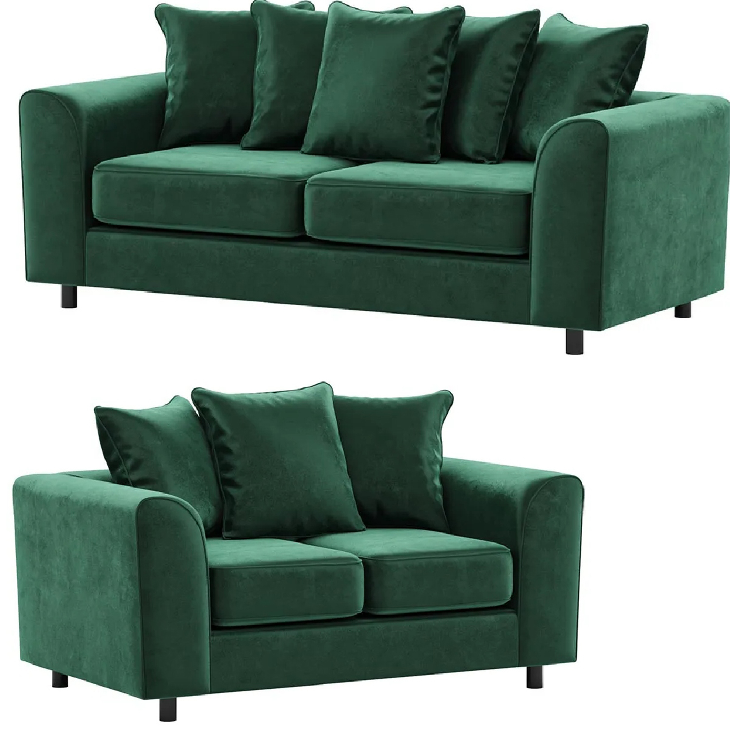 Brooklyn Full Foam Plush Velvet Sofa Suite
