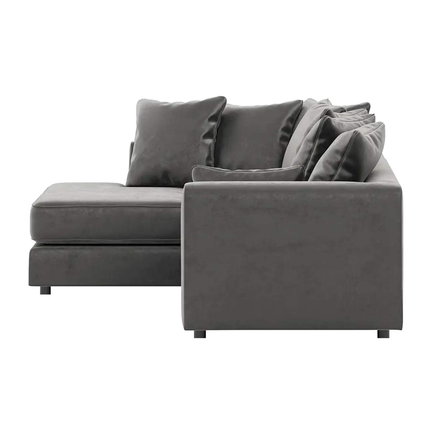 Brooklyn Full Foam Plush Velvet Corner Sofa