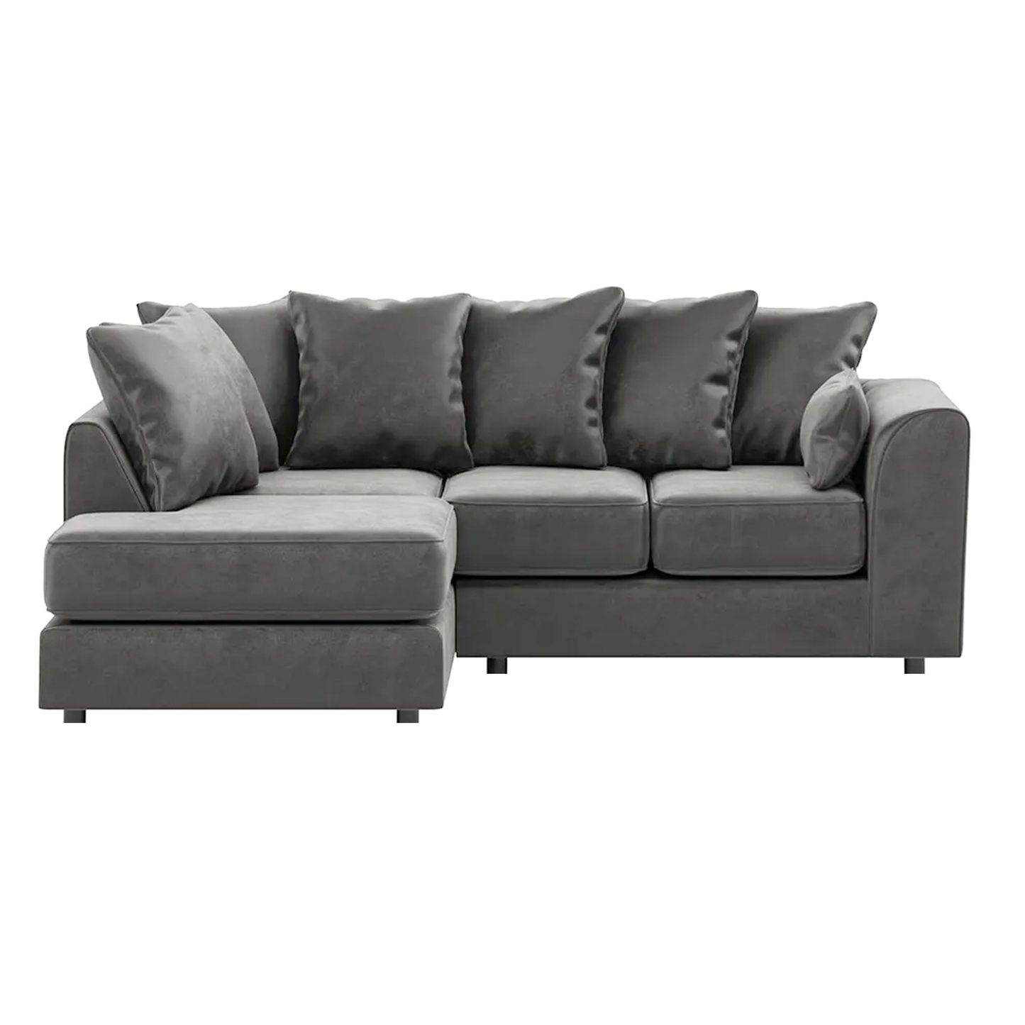 Brooklyn Full Foam Plush Velvet Corner Sofa