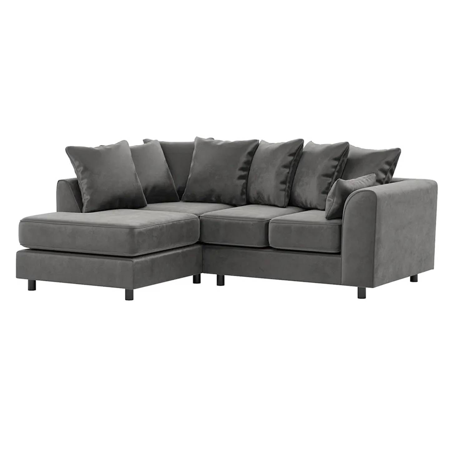 Brooklyn Full Foam Plush Velvet Corner Sofa