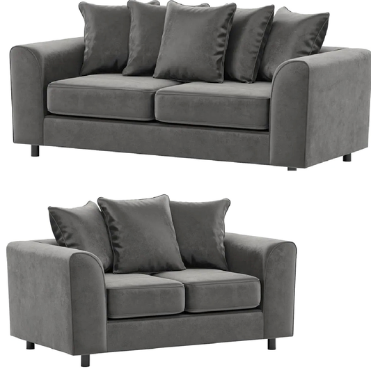 Brooklyn Full Foam Plush Velvet Sofa Suite
