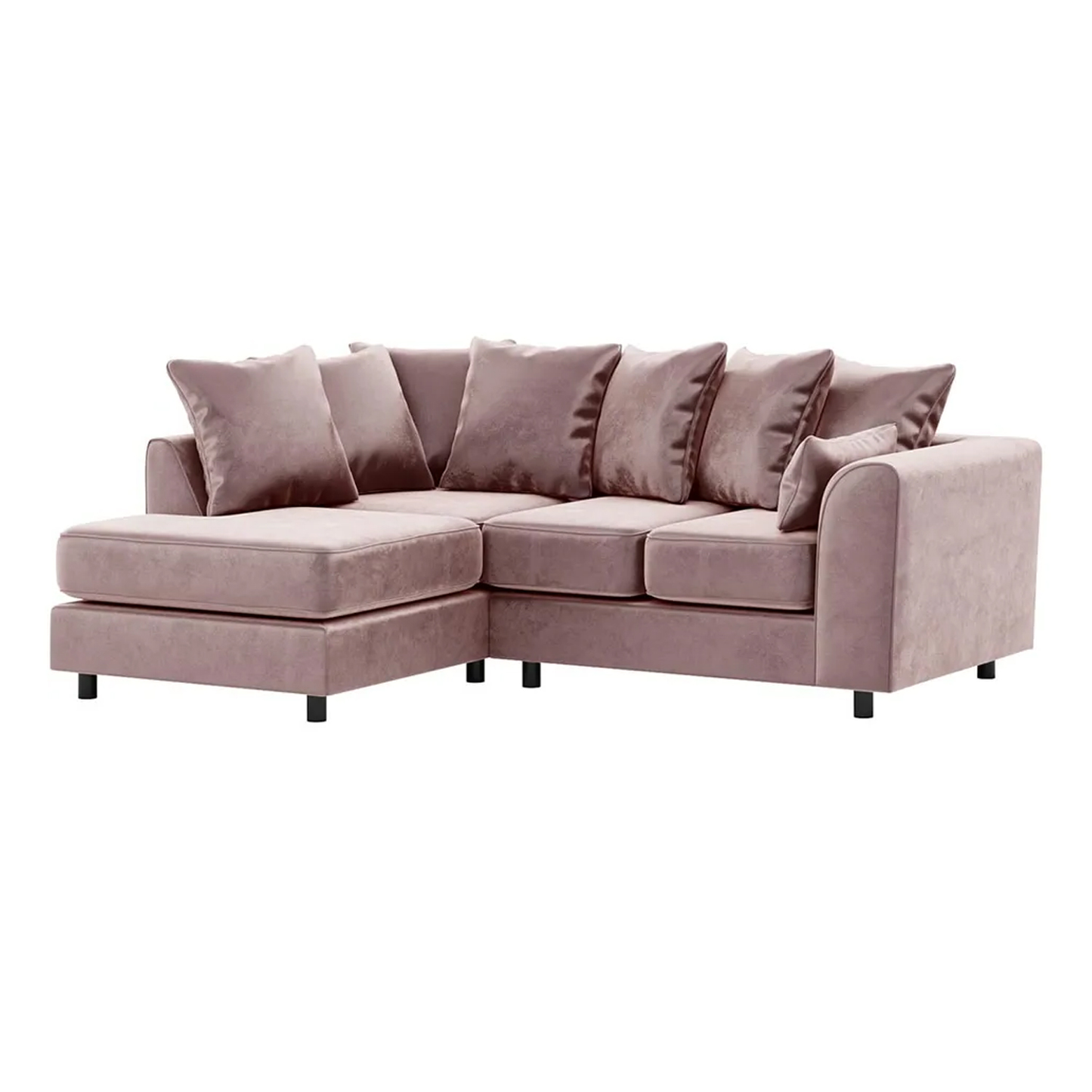 Brooklyn Full Foam Plush Velvet Corner Sofa