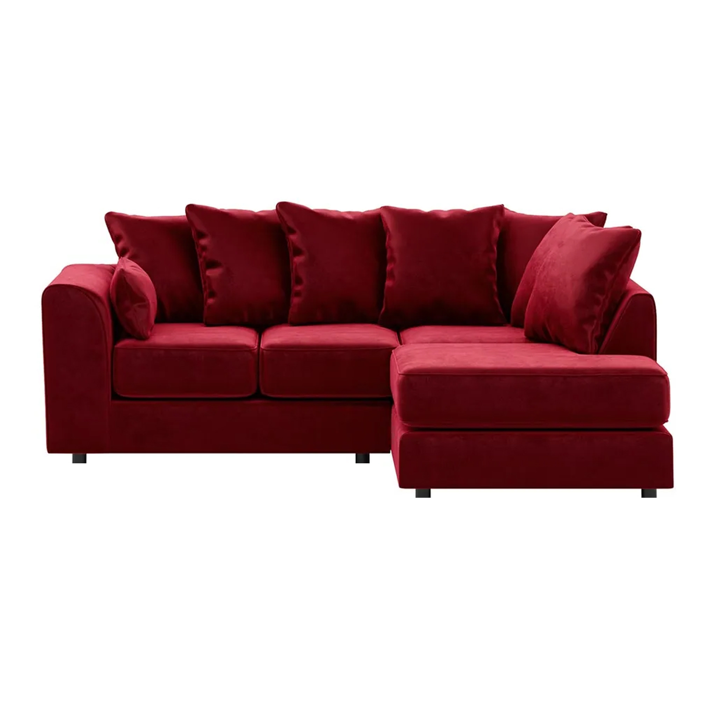 Brooklyn Full Foam Plush Velvet Corner Sofa
