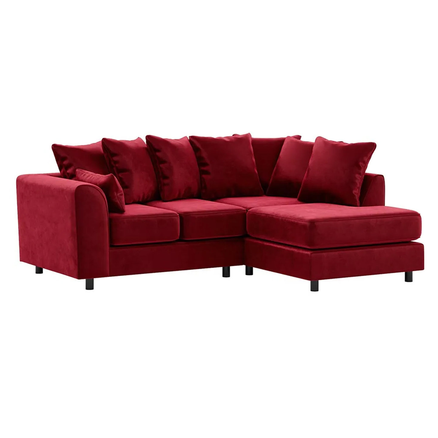 Brooklyn Full Foam Plush Velvet Corner Sofa
