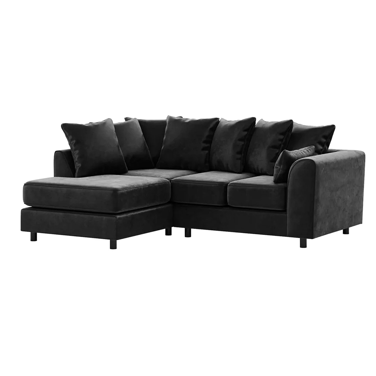 Brooklyn Full Foam Plush Velvet Corner Sofa