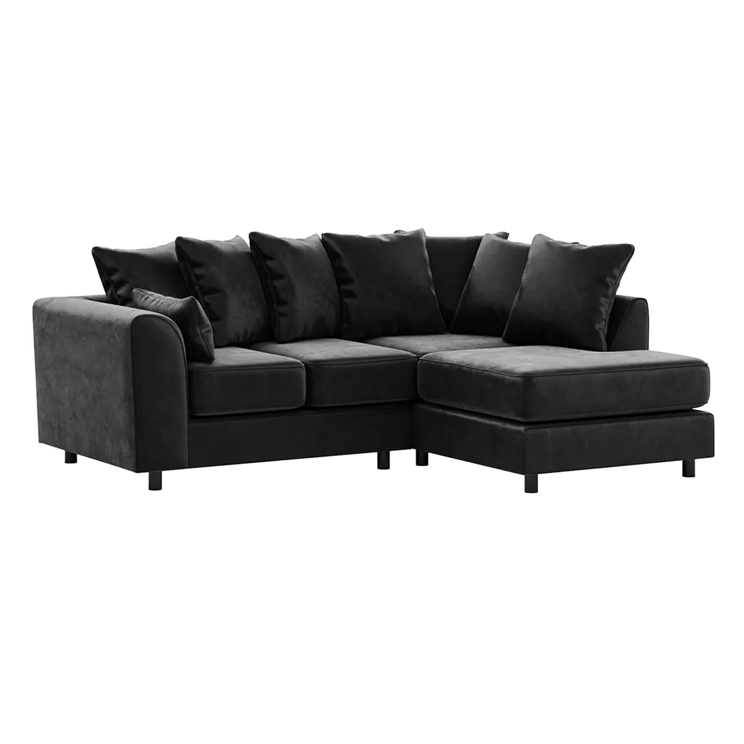 Brooklyn Full Foam Plush Velvet Corner Sofa