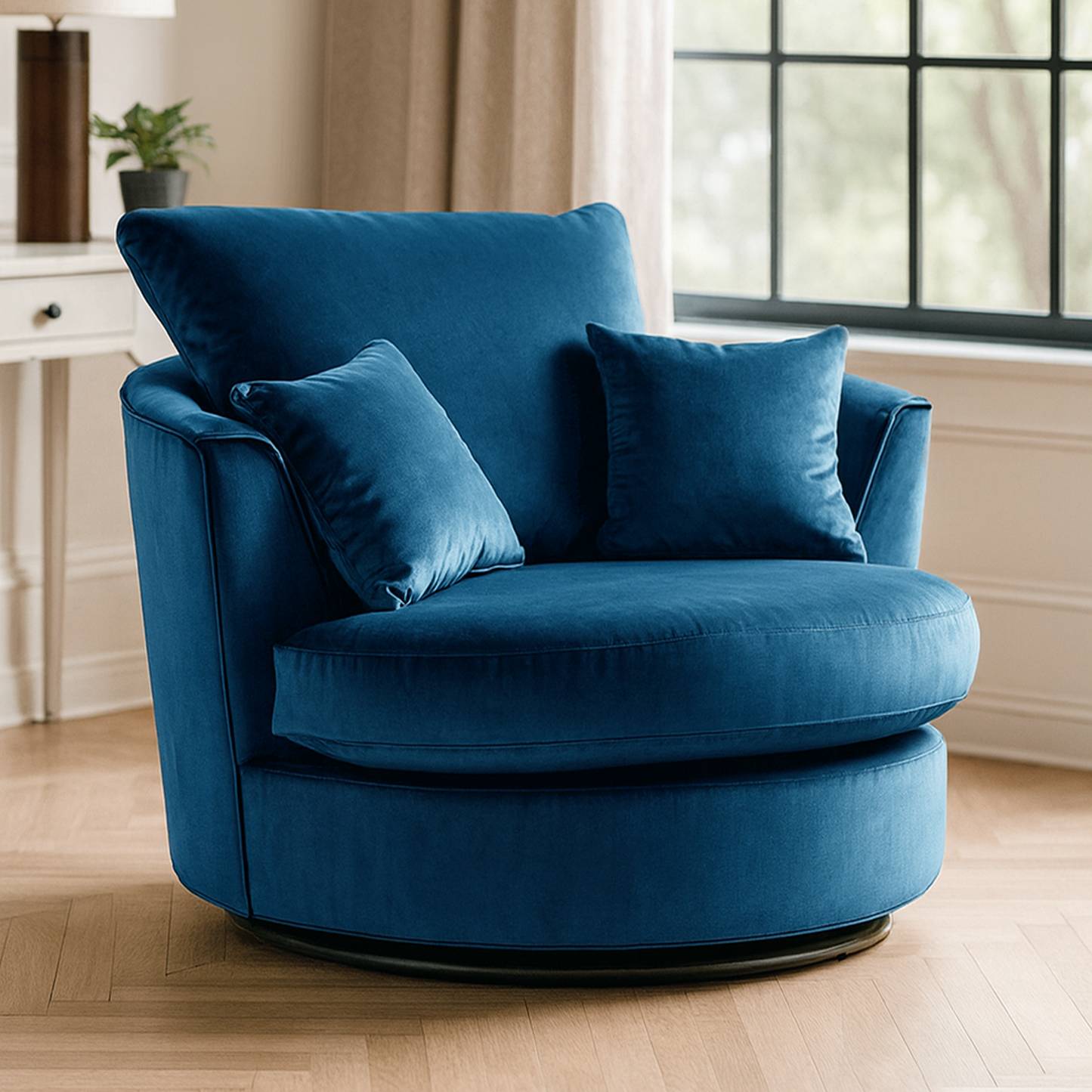 Brooklyn Plush Velvet Swivel Chair