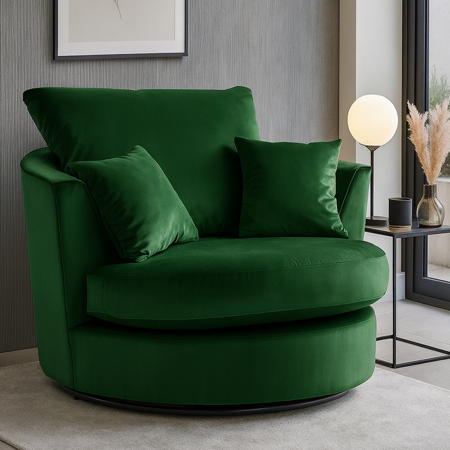 Brooklyn Plush Velvet Swivel Chair